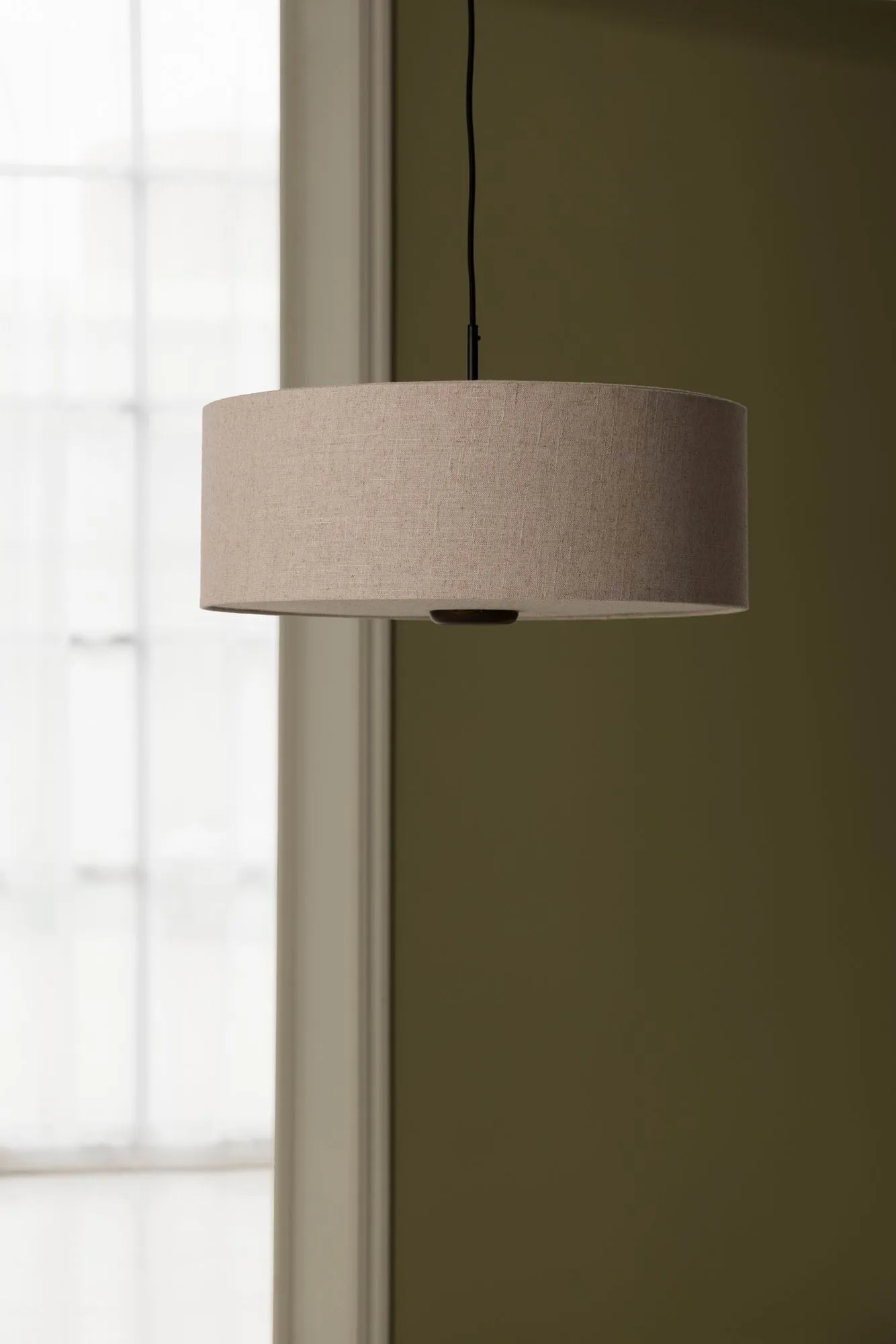 Bosco candeeiro pendente, Beige, carvalho tingido de castanho, Ø55 cm Globen Lighting