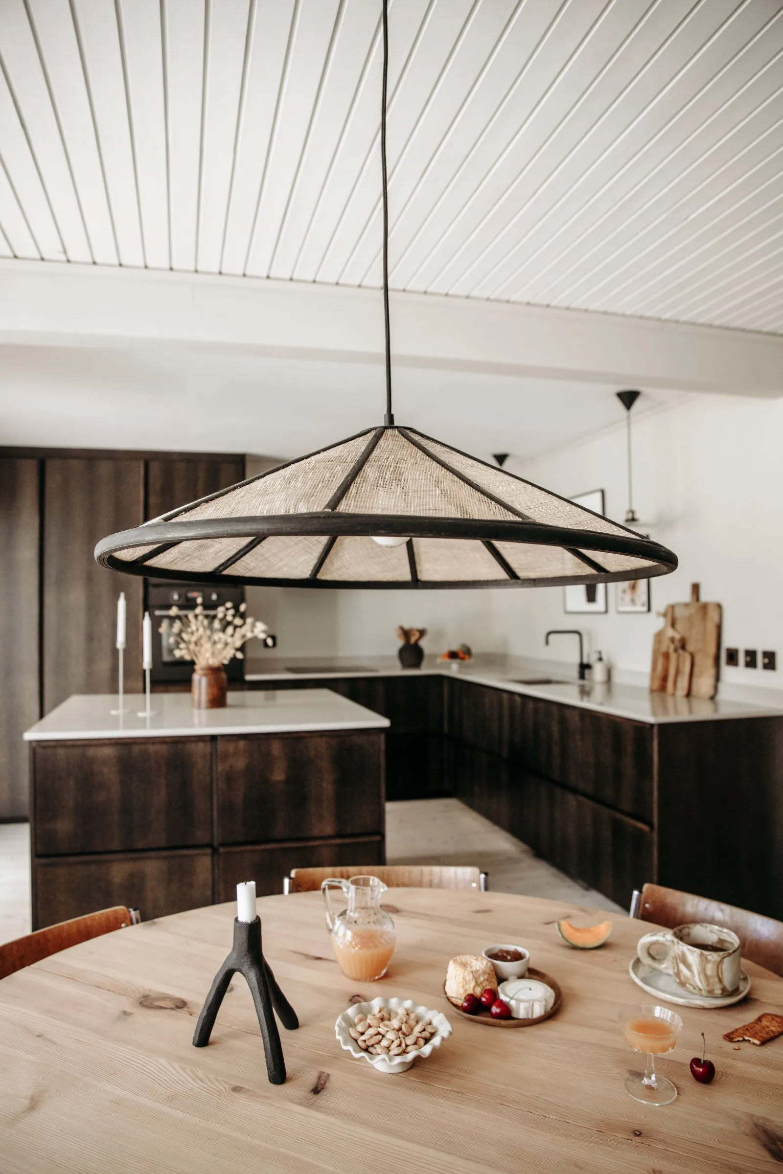 Candeeiro Akira Ø70 cm, Natural-preto Globen Lighting