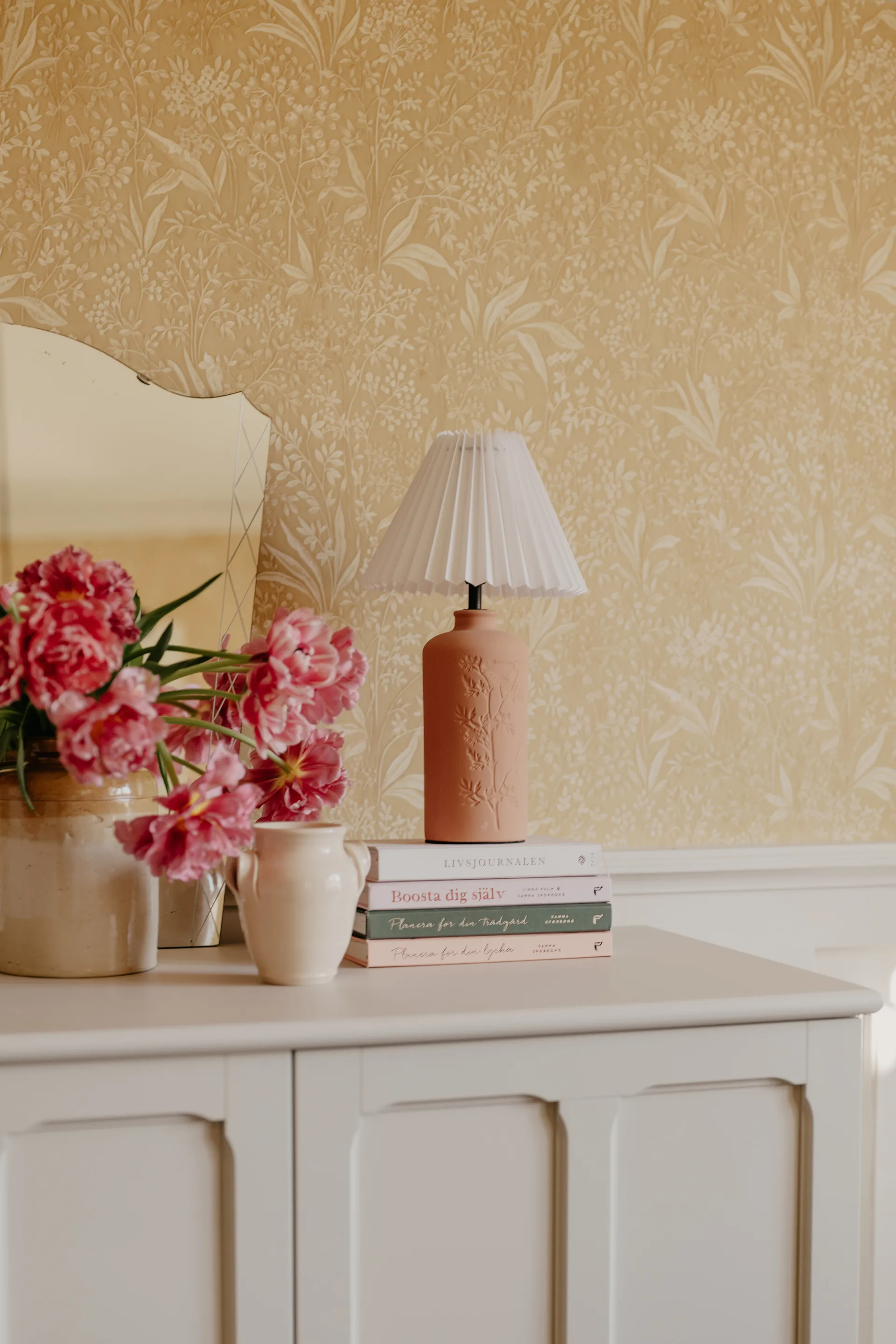 Candeeiro de mesa Flora 39 cm, Terracotta Globen Lighting