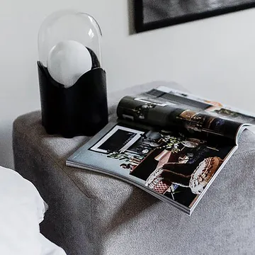 Candeeiro de mesa Ghost - Bege, vidro claro - Globen Lighting