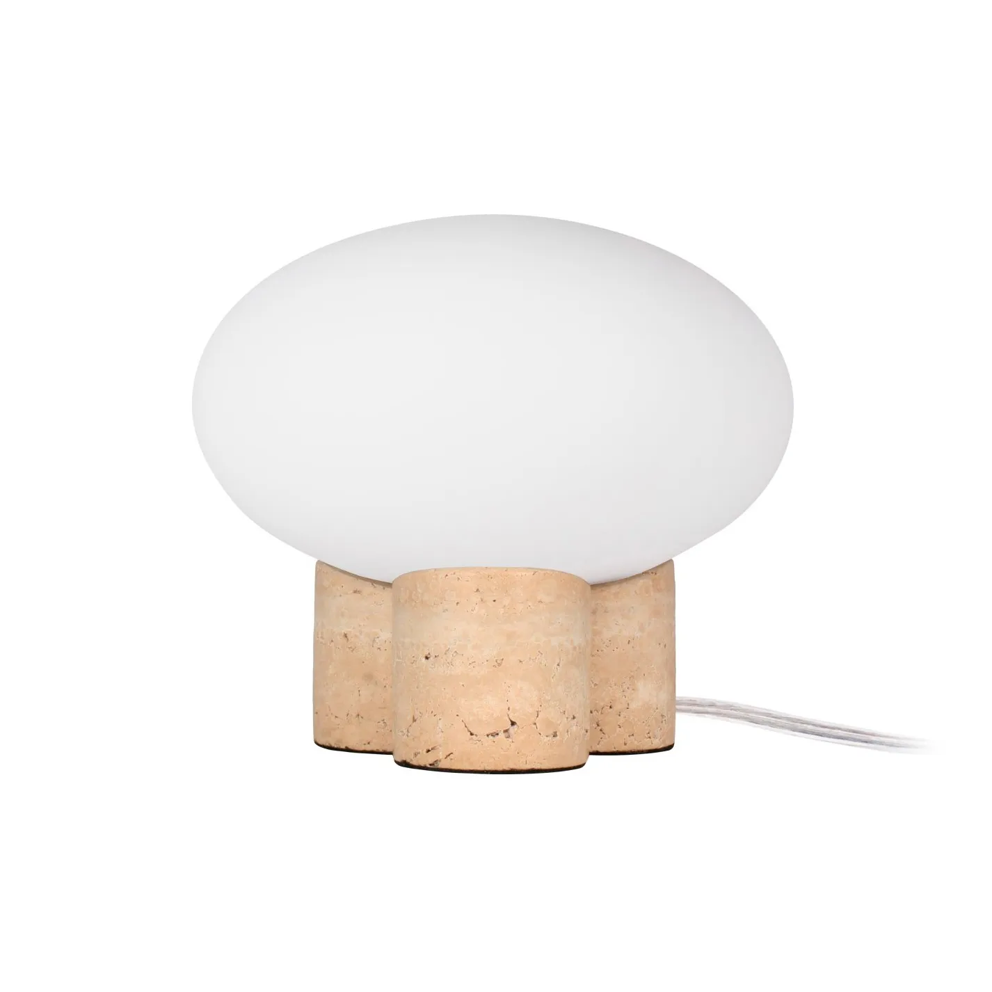 Candeeiro de mesa Mamute Ø20 cm, Travertino  Globen Lighting