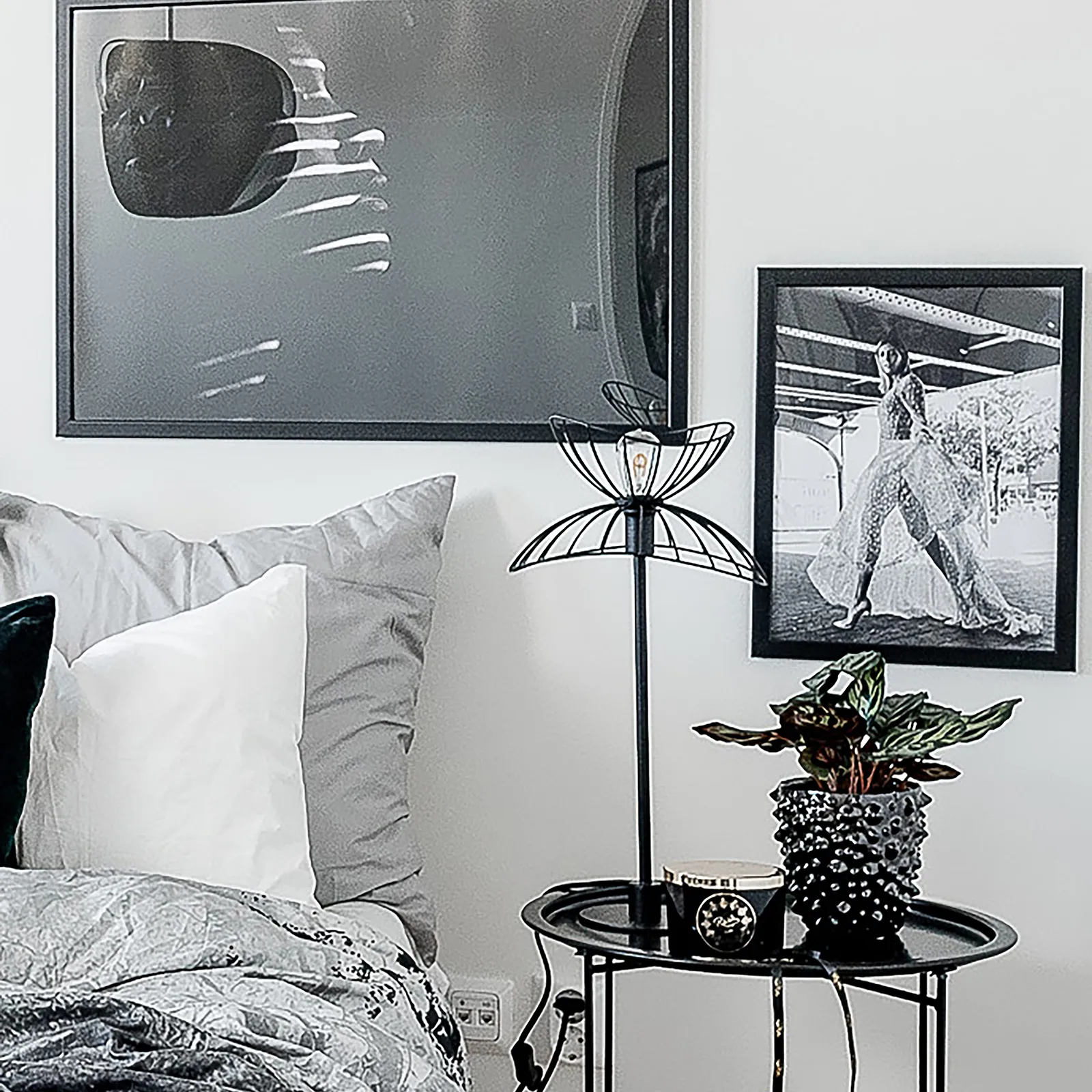 Candeeiro de mesa Ray, Preto Globen Lighting