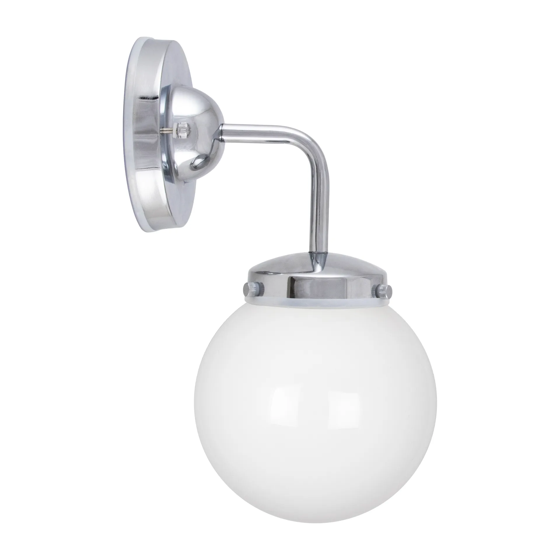Candeeiro de parede Alley 1 IP44, Cromo-branco Globen Lighting