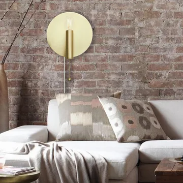 Candeeiro de parede Art Deco - latão escovado - Globen Lighting