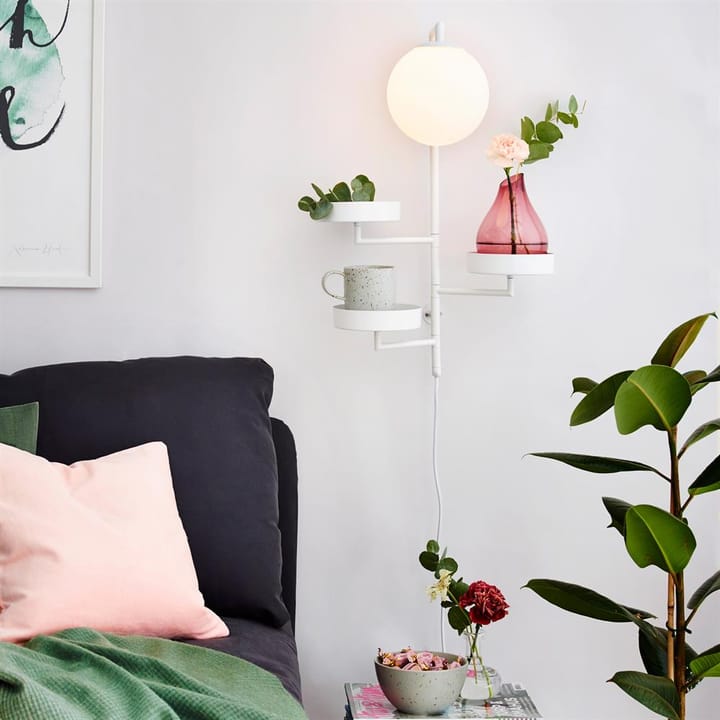 Candeeiro de parede Astoria, branco Globen Lighting