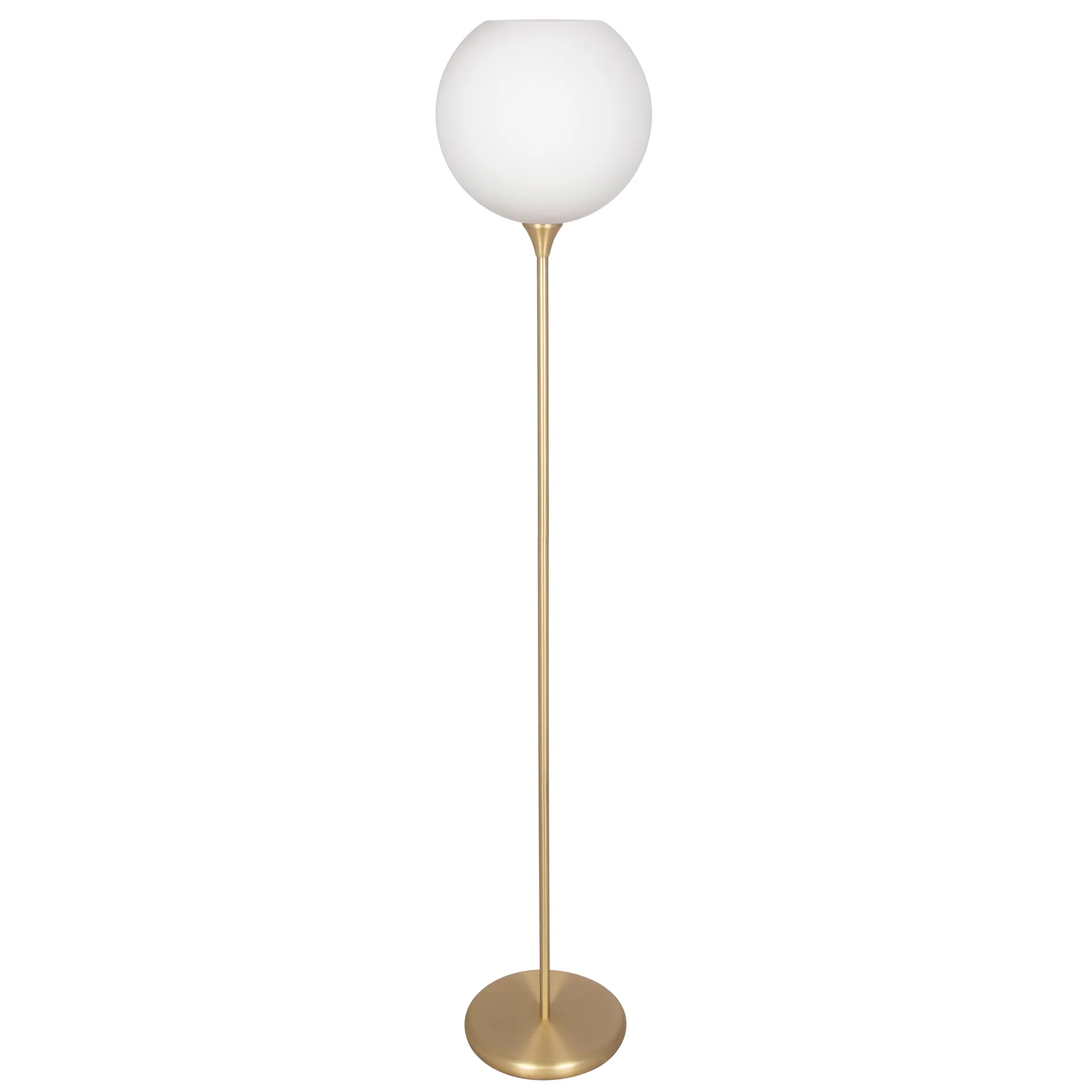 Candeeiro de pé vidro opala Bowl, Latão escovado Globen Lighting
