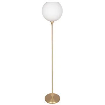 Candeeiro de pé vidro opala Bowl - Latão escovado - Globen Lighting