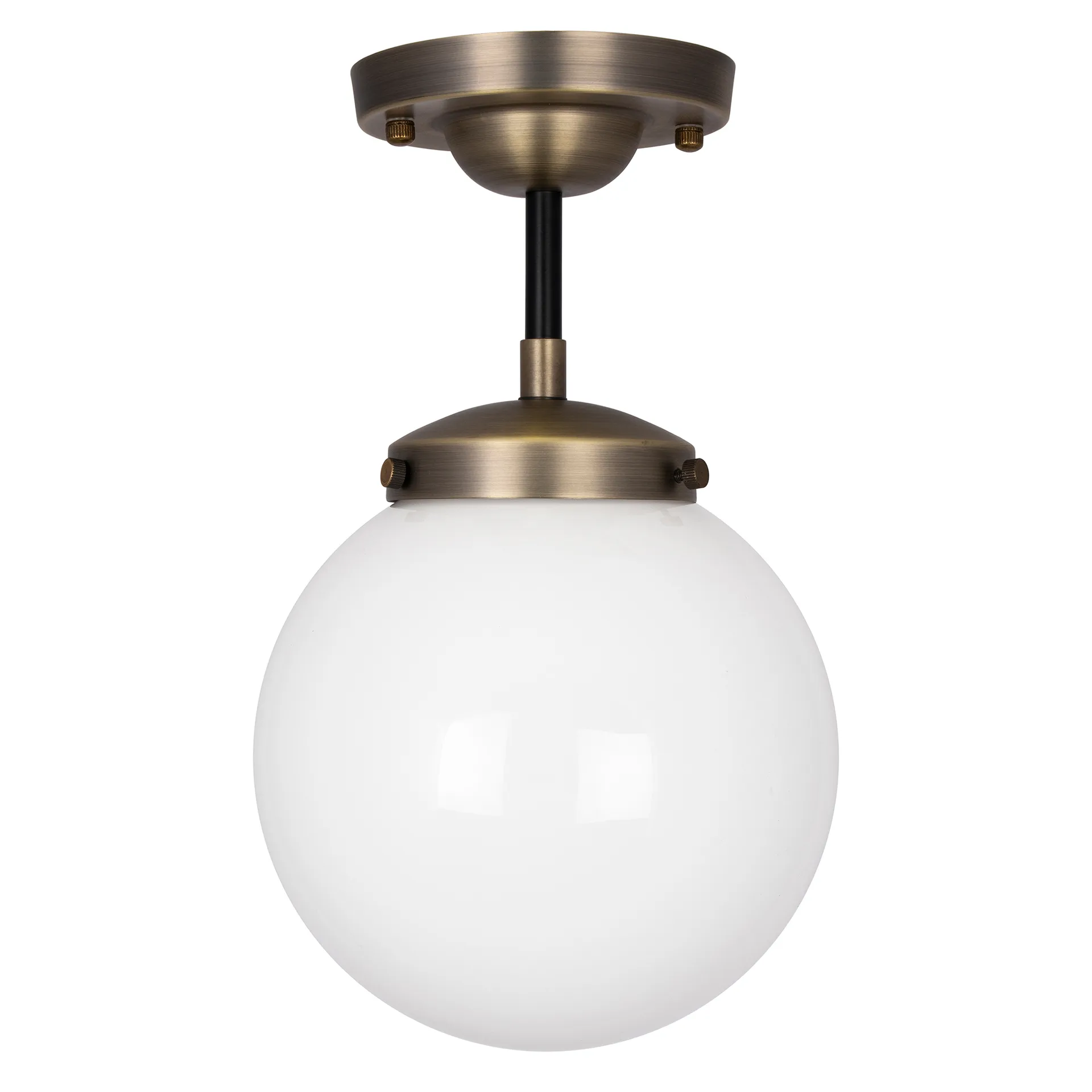 Candeeiro de teto Alley IP44, Latão antigo-branco Globen Lighting