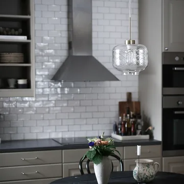 Candeeiro de teto de vidro Ritz - Latão antigo - Globen Lighting