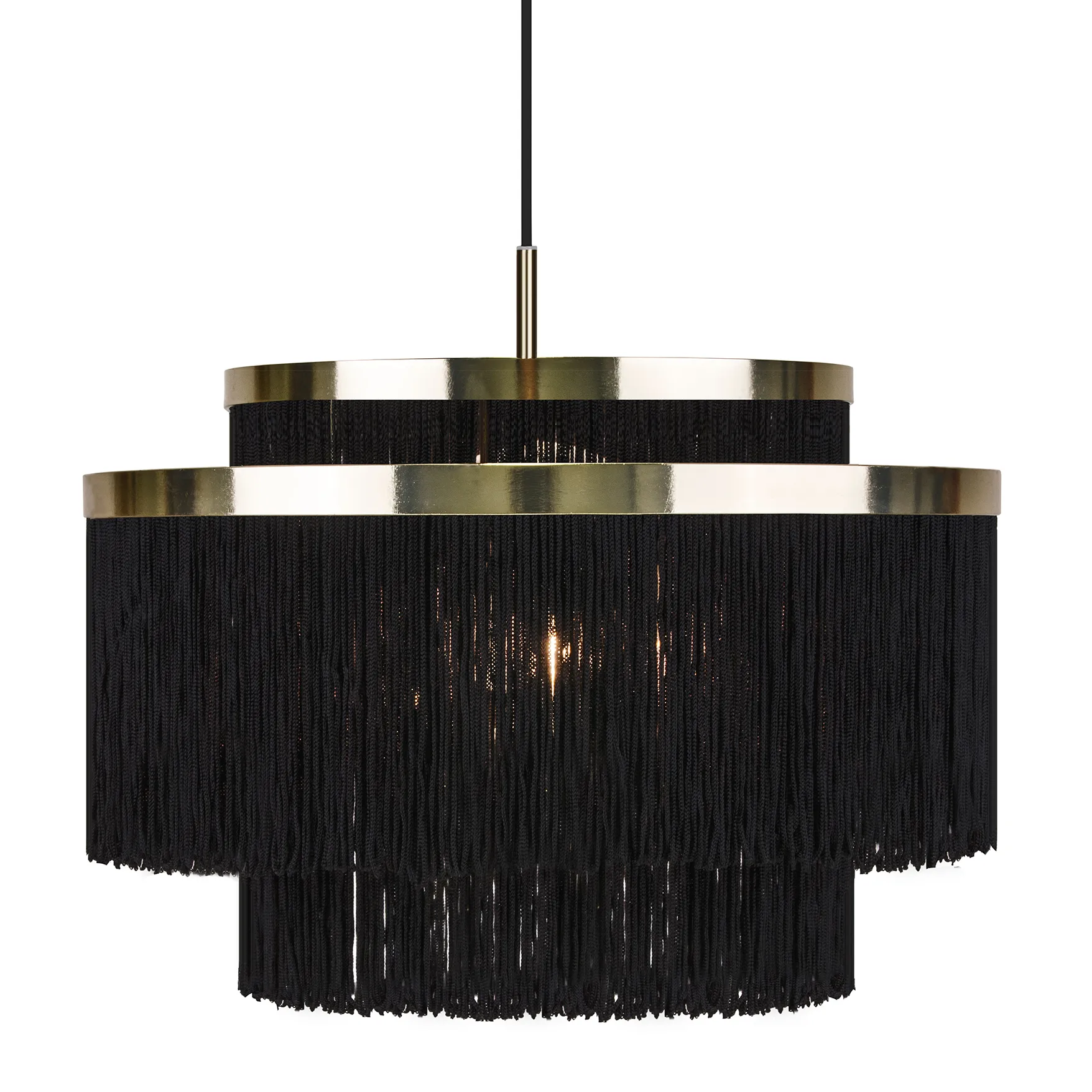 Candeeiro de teto Frans, latão preto Globen Lighting