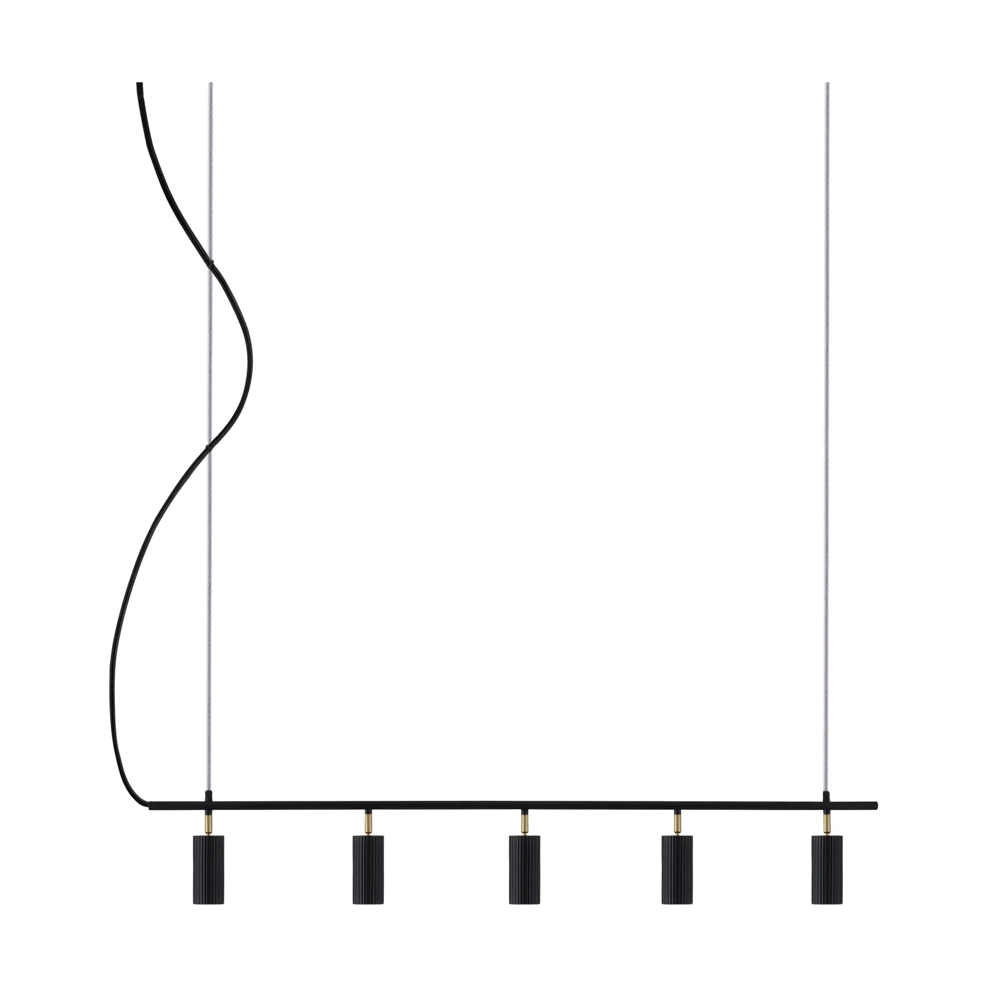 Candeeiro de teto Hubble 5 Long, Preto Globen Lighting