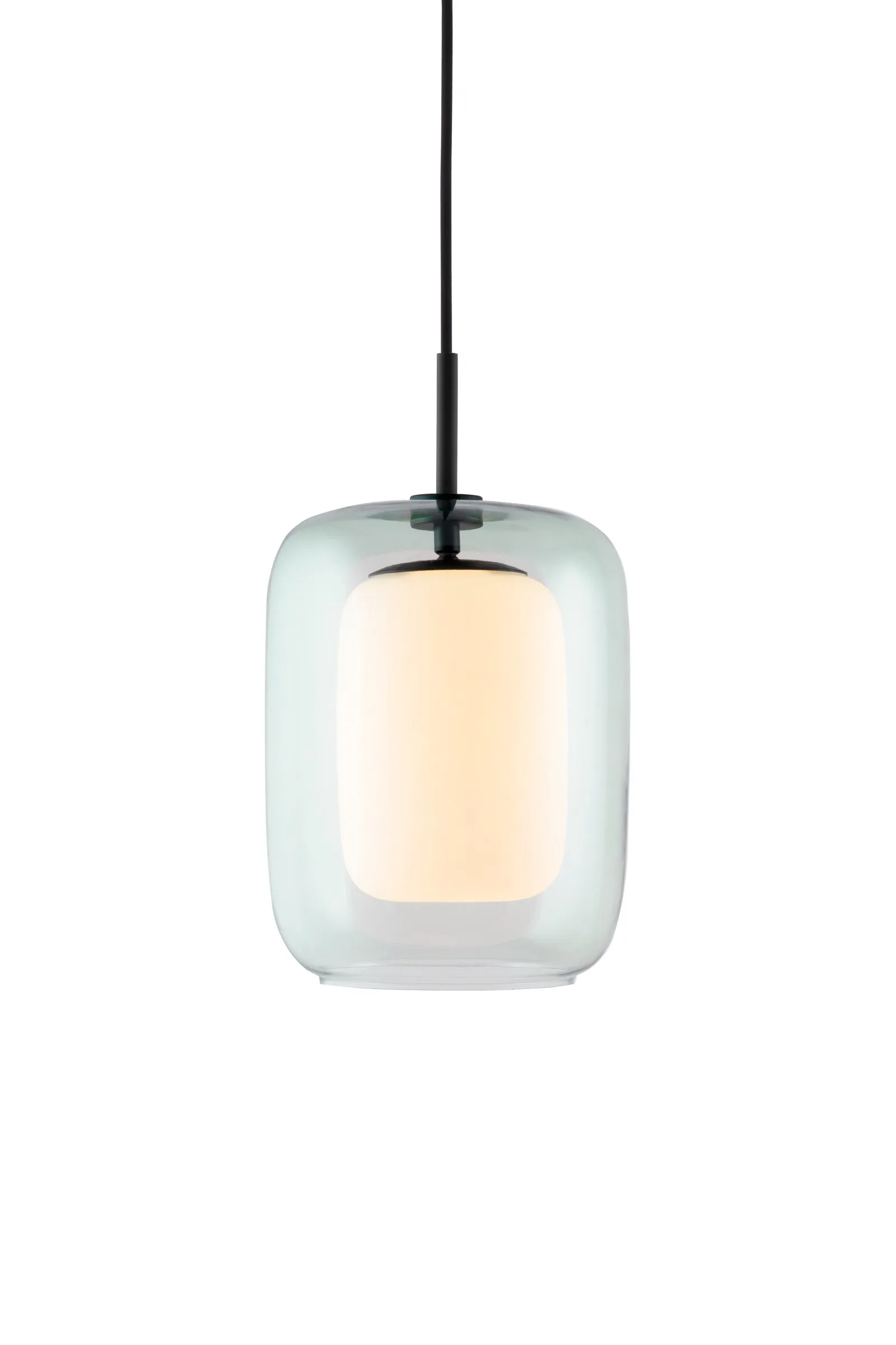 Candeeiro suspenso Cuboza Ø20 cm, Verde-branco Globen Lighting