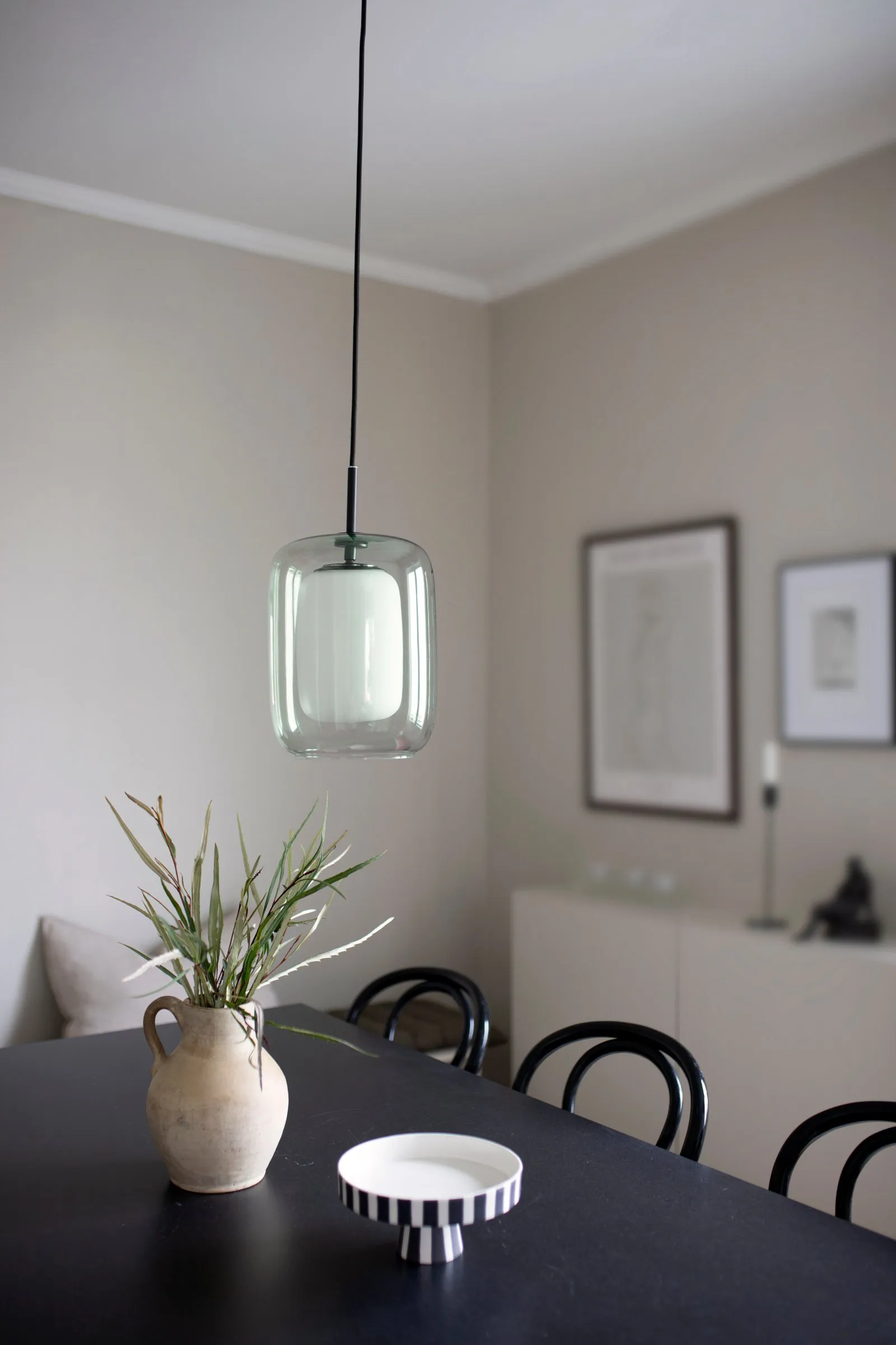 Candeeiro suspenso Cuboza Ø20 cm, Verde-branco Globen Lighting
