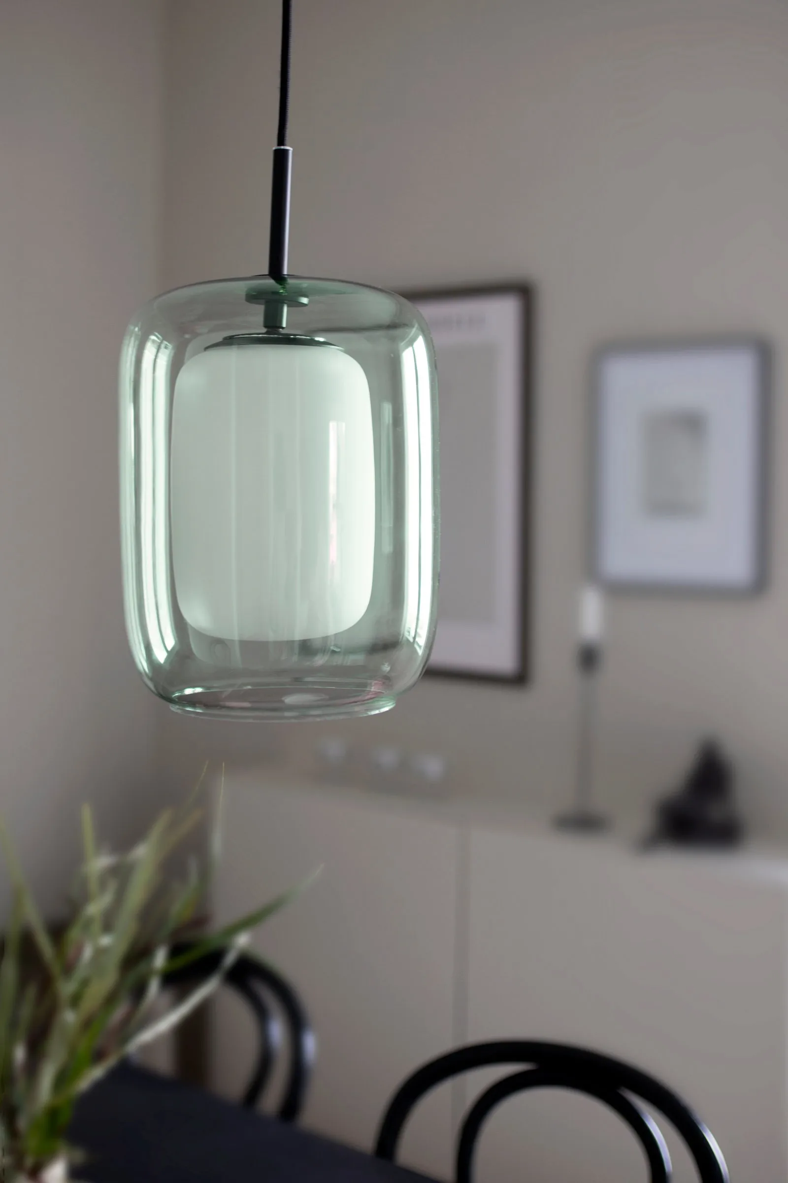 Candeeiro suspenso Cuboza Ø20 cm, Verde-branco Globen Lighting