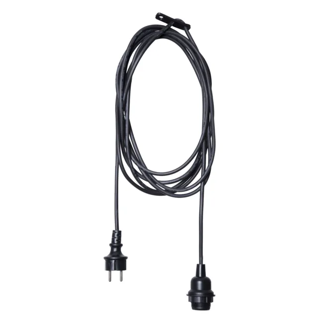 Candeeiro suspenso de exterior IP44, preto Globen Lighting