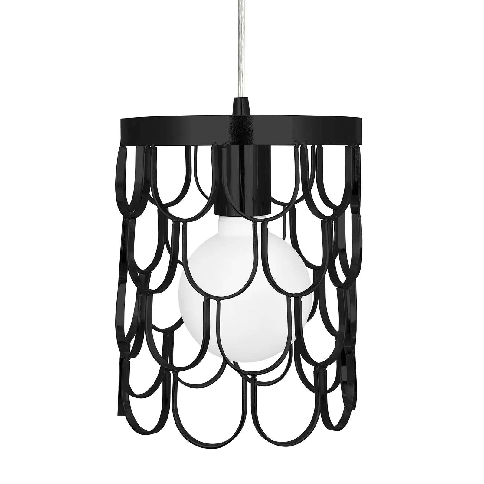 Candeeiro suspenso Gatsby Ø18 cm, Preto Globen Lighting