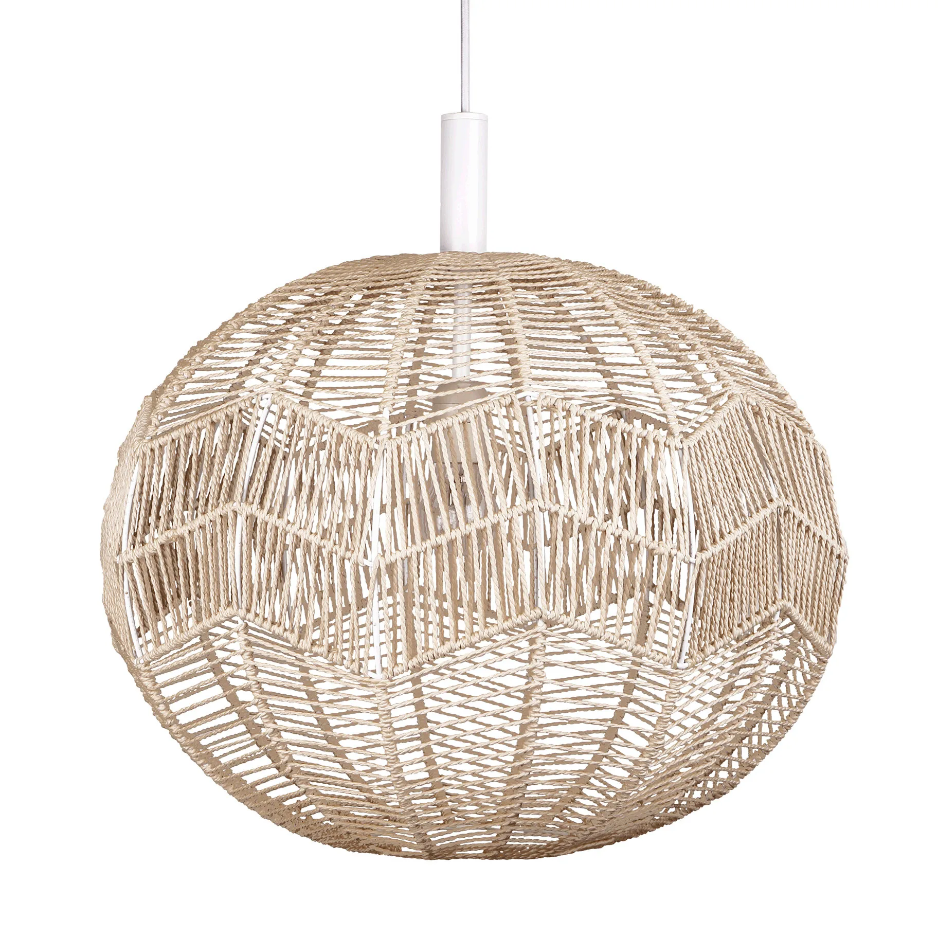 Candeeiro suspenso Missy Ø45 cm, natureza-branco Globen Lighting