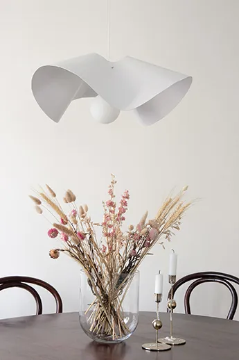Candeeiro suspenso Volang Ø50 cm - Branco - Globen Lighting