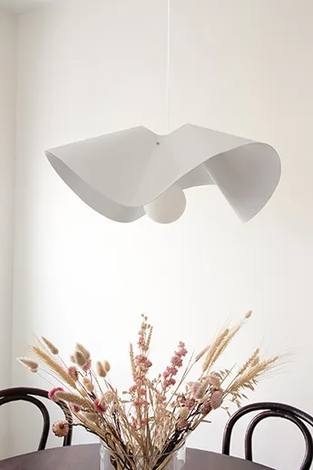 Candeeiro suspenso Volang Ø50 cm, Branco Globen Lighting