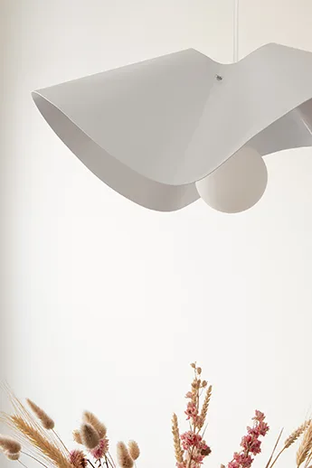 Candeeiro suspenso Volang Ø50 cm - Branco - Globen Lighting