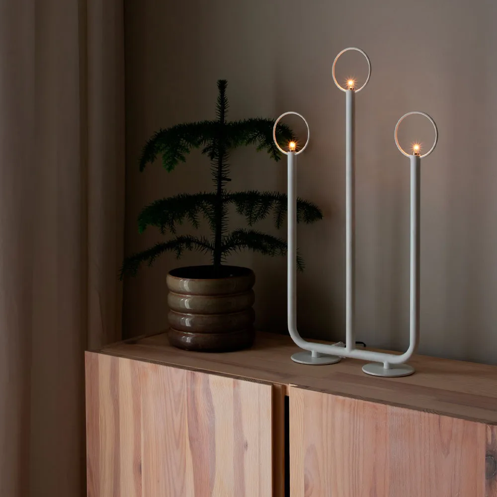 Candelabro do Advento Natale 3, Branco Globen Lighting