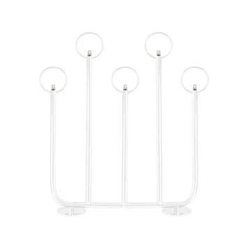 Candelabro do Advento Natale 5 ganchos  - Branco - Globen Lighting
