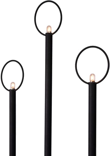 Candelabro do Advento Natale 7 - Preto  - Globen Lighting