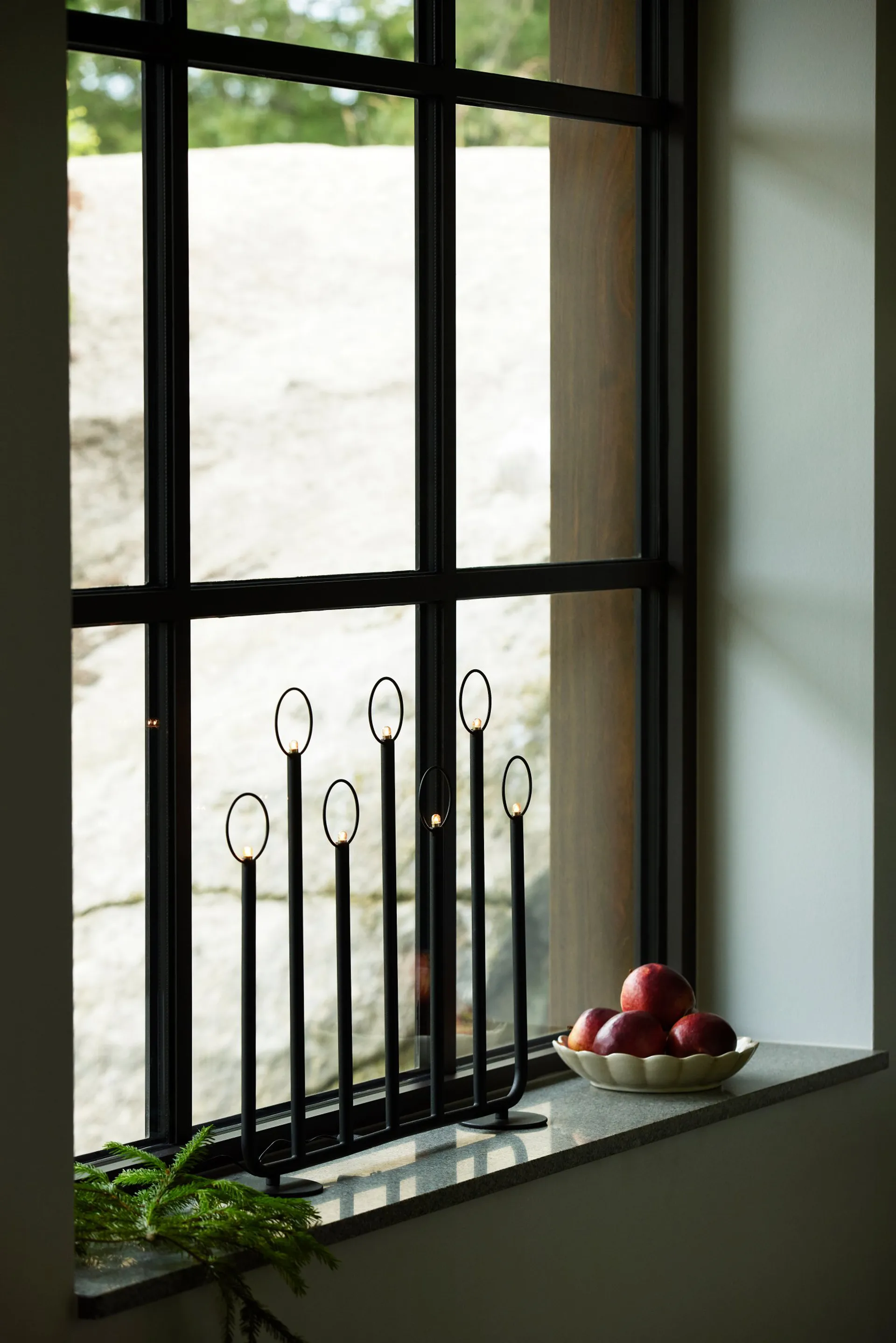 Candelabro do Advento Natale 7, Preto  Globen Lighting