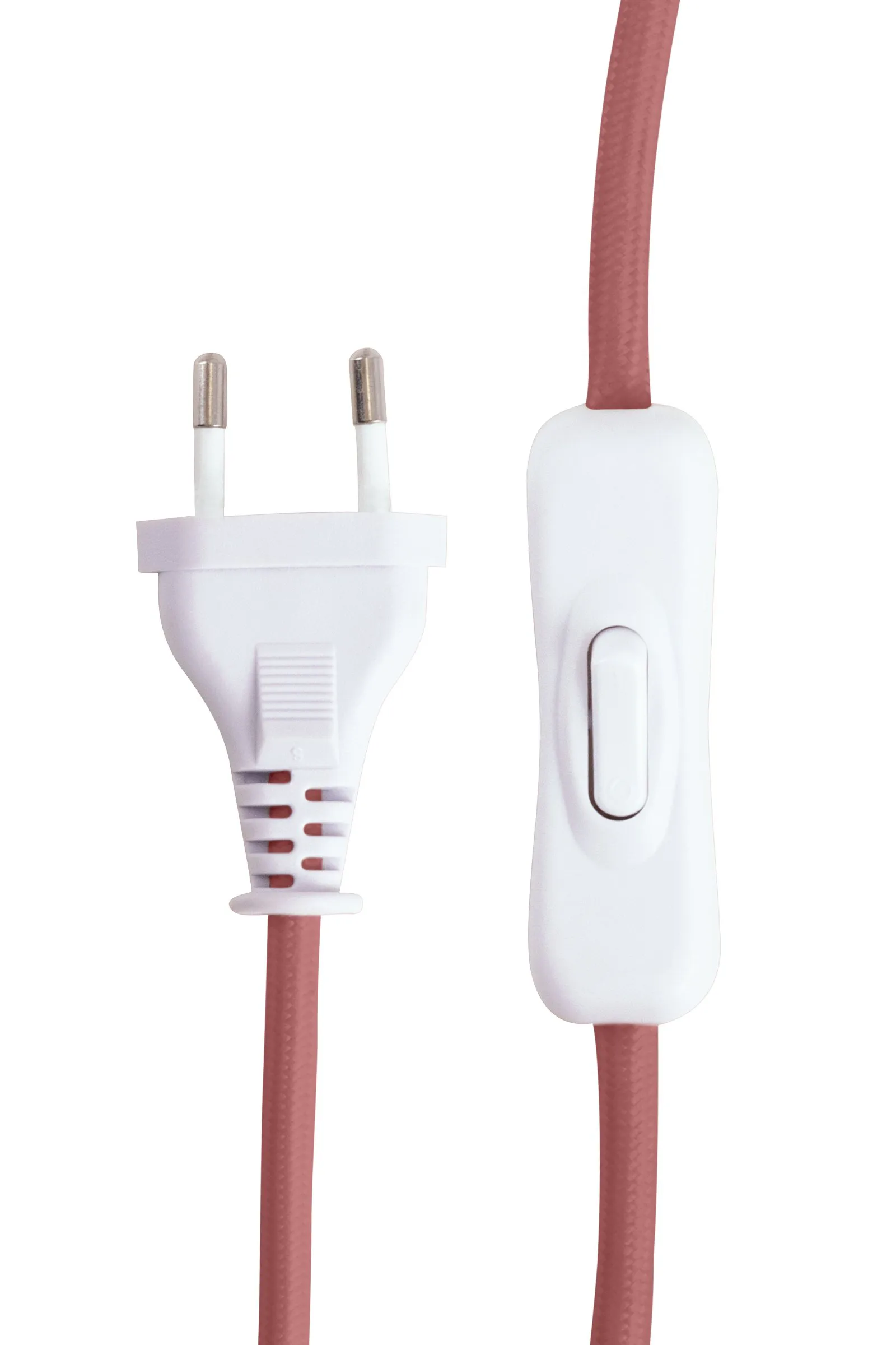 Castello 24 candeeiro de mesa, Mármore rosa pálido, tela branca Globen Lighting