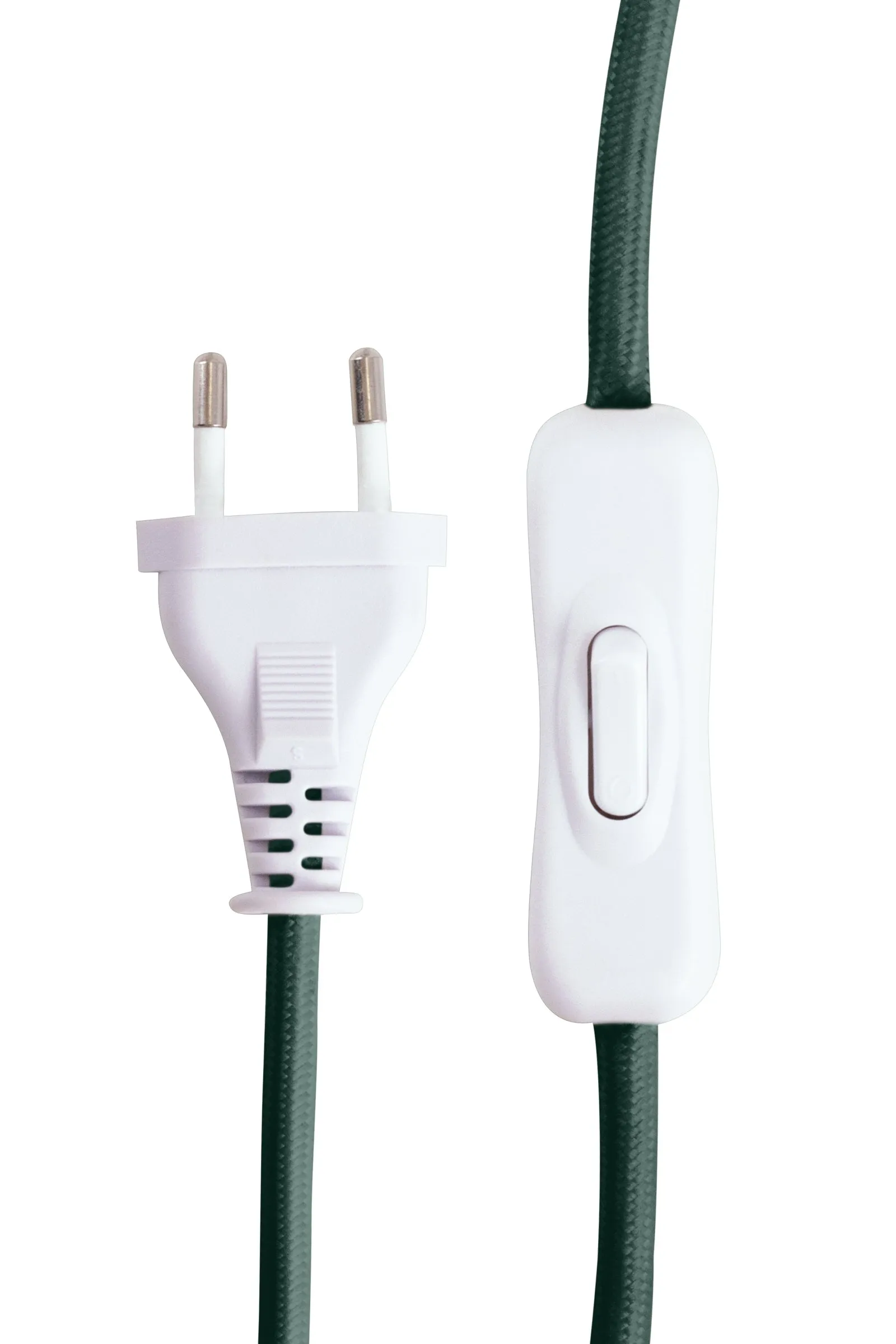 Castello 24 candeeiro de mesa, Mármore verde-escuro, tela branca Globen Lighting