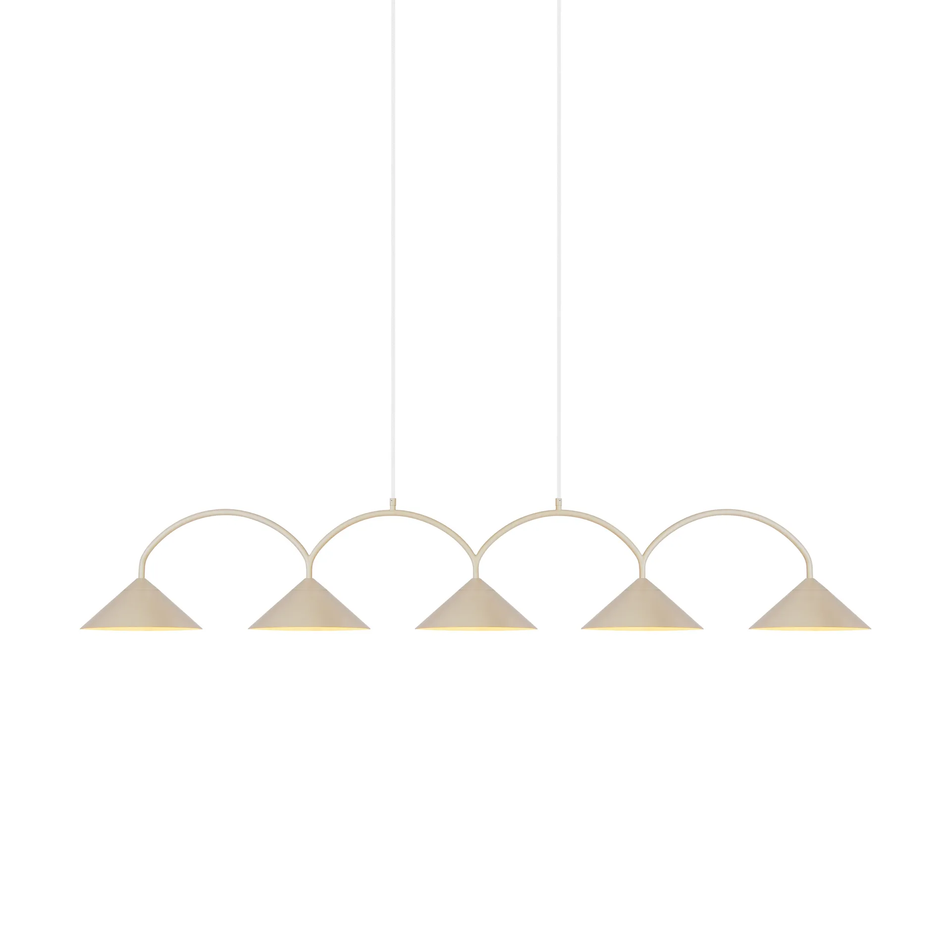 Curve candeeiro suspenso 5, Beige Globen Lighting
