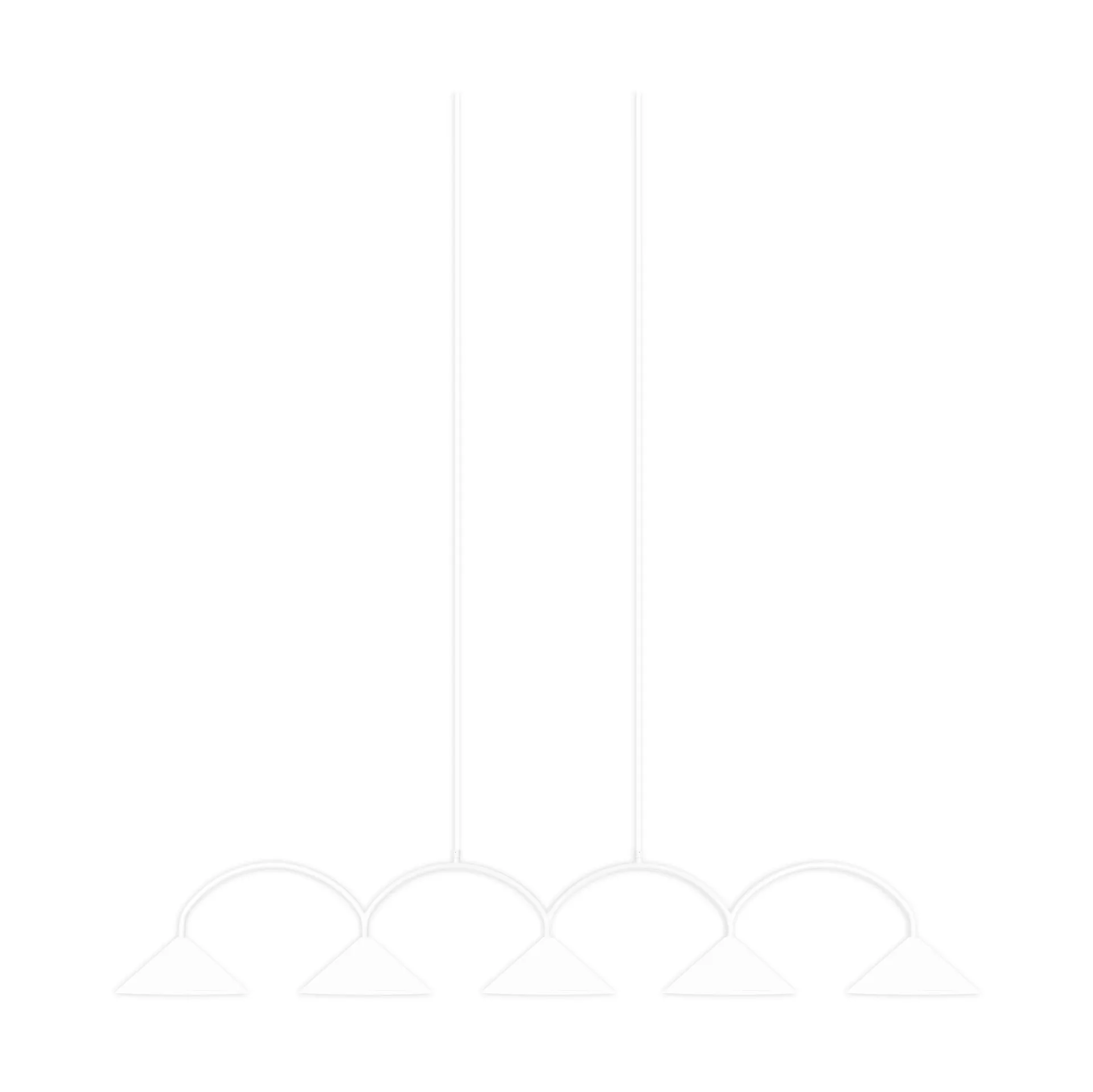 Curve candeeiro suspenso 5, Branco Globen Lighting