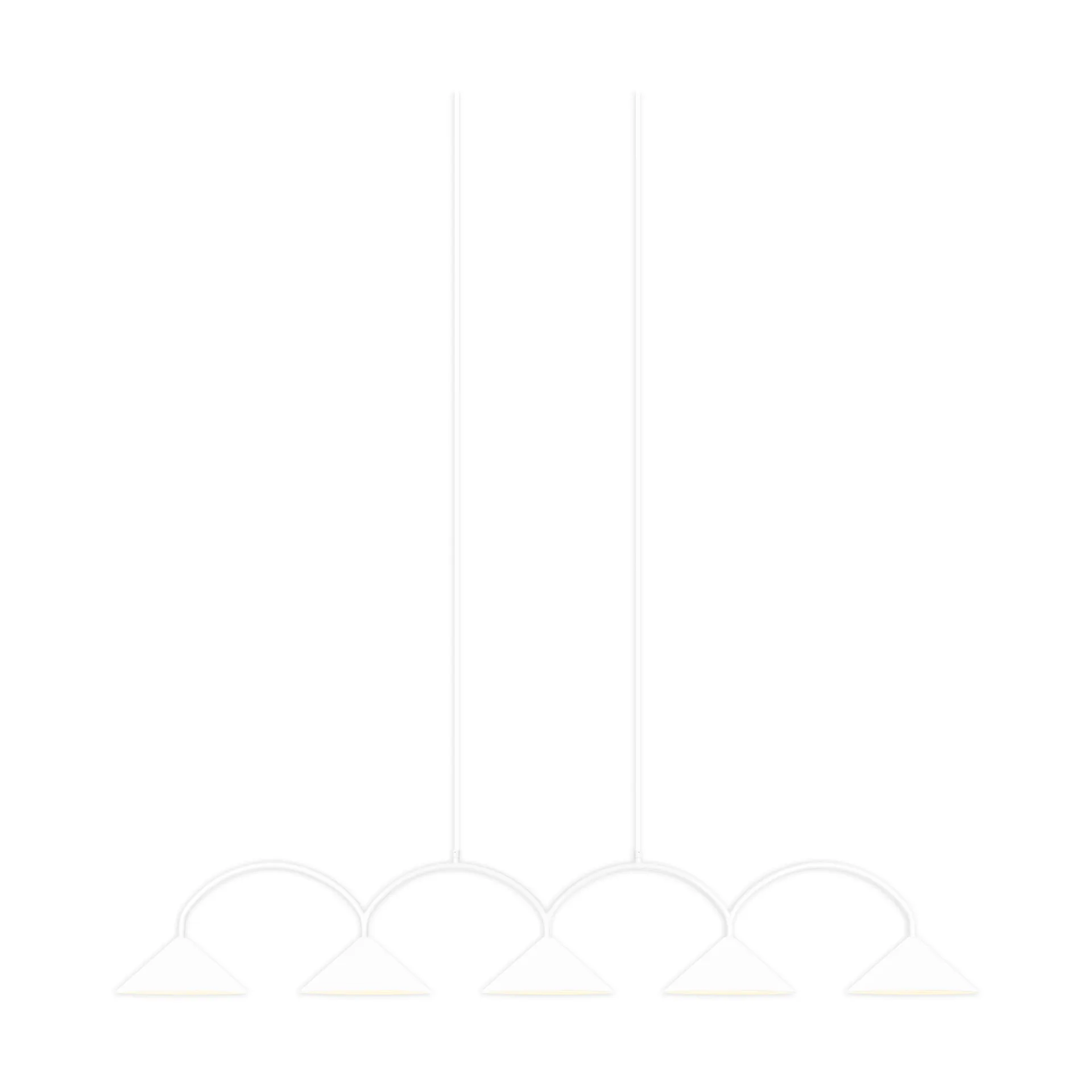 Curve candeeiro suspenso 5, Branco Globen Lighting