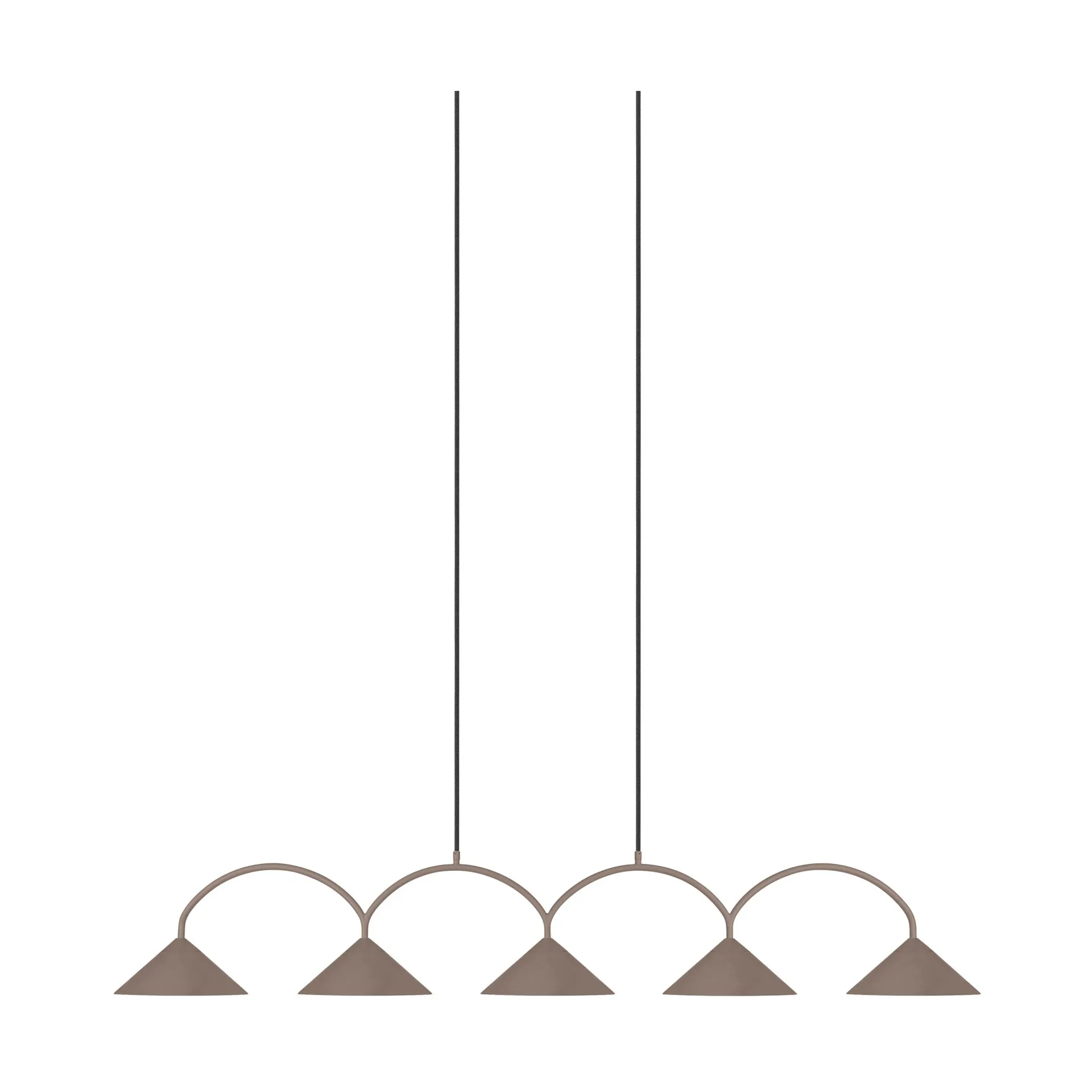 Curve candeeiro suspenso 5, Mocha Globen Lighting