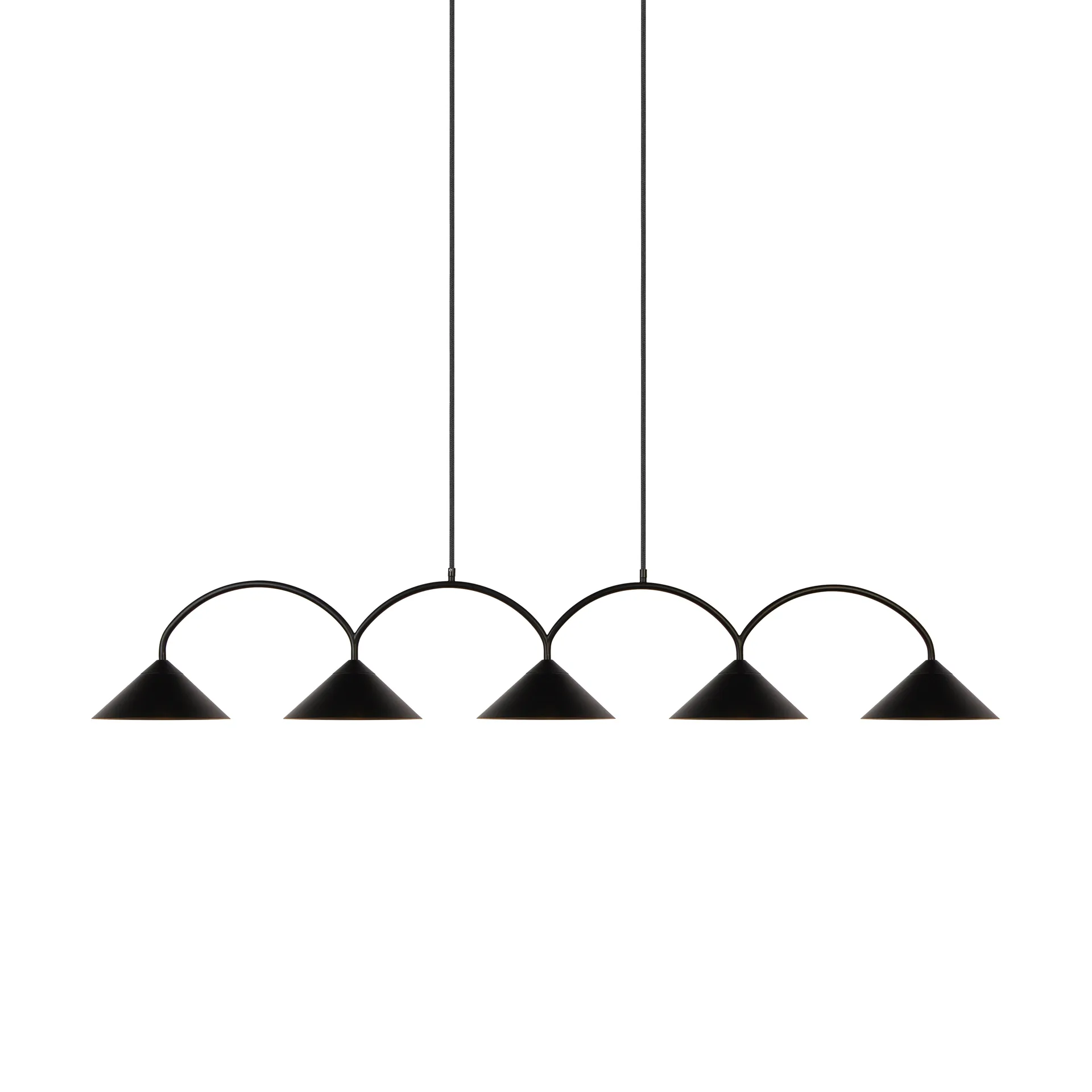 Curve candeeiro suspenso 5, Preto Globen Lighting