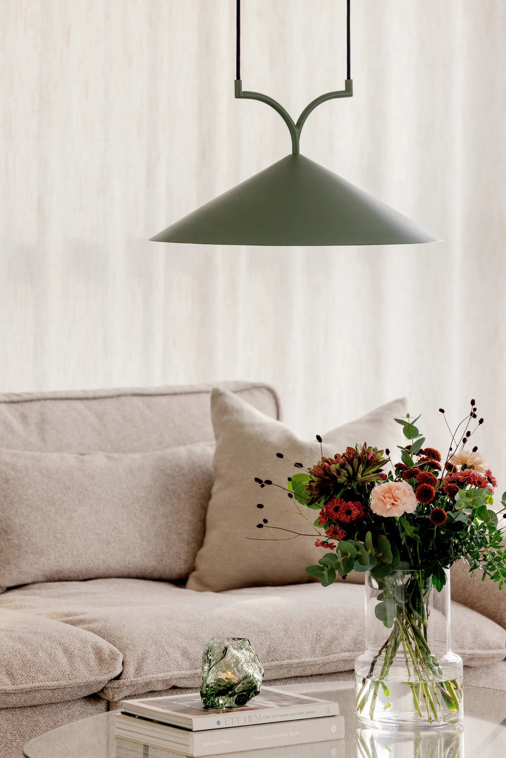 Curve candeeiro suspenso 50, Verde Globen Lighting