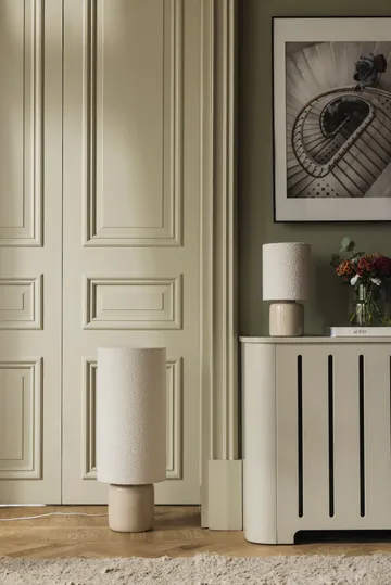 Florian candeeiro de chão - Bouclé branco/bege, Ø30x80 cm - Globen Lighting