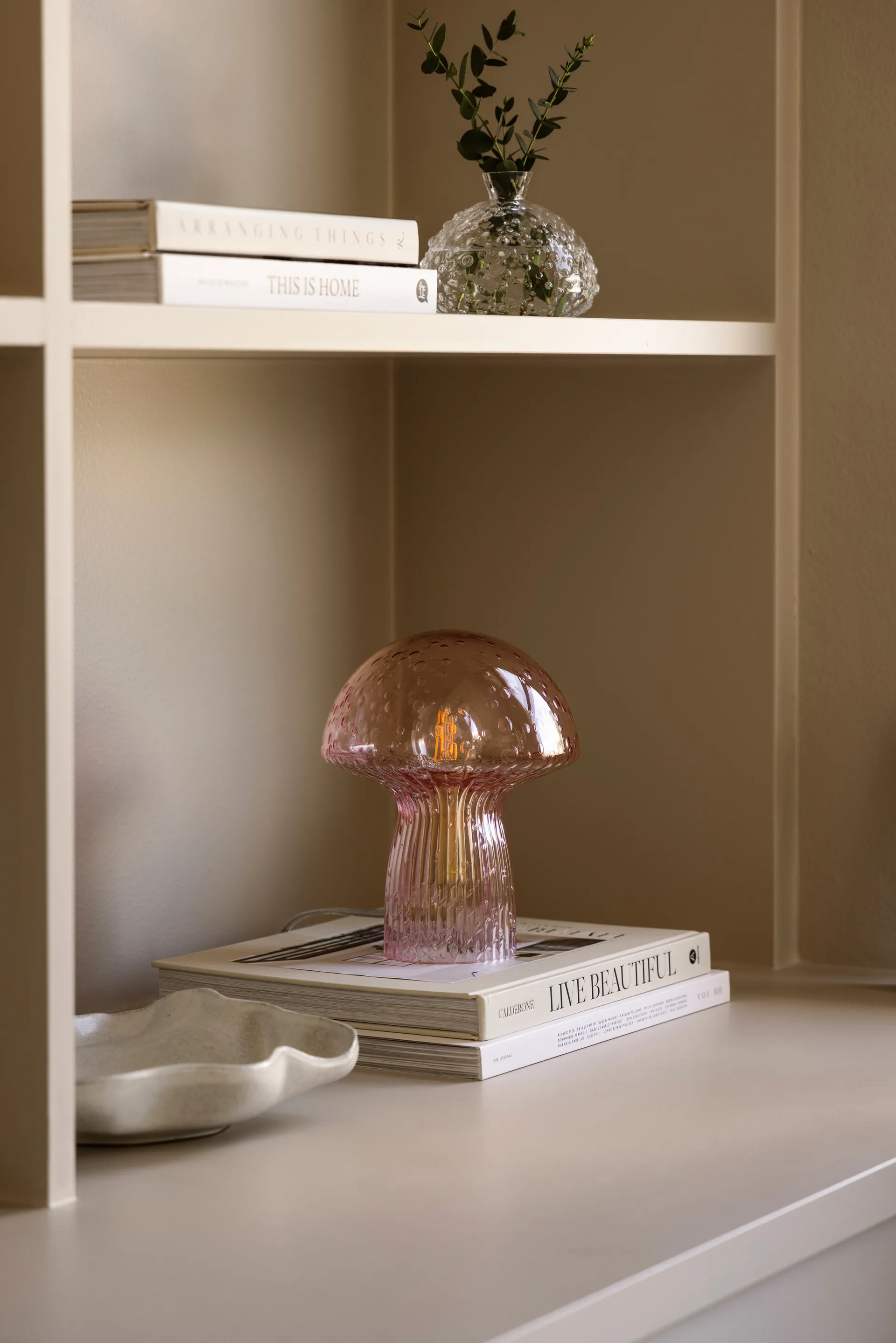 Fungo candeeiro de mesa edição limitada rosa, Ø16 cm, A:20 cm Globen Lighting