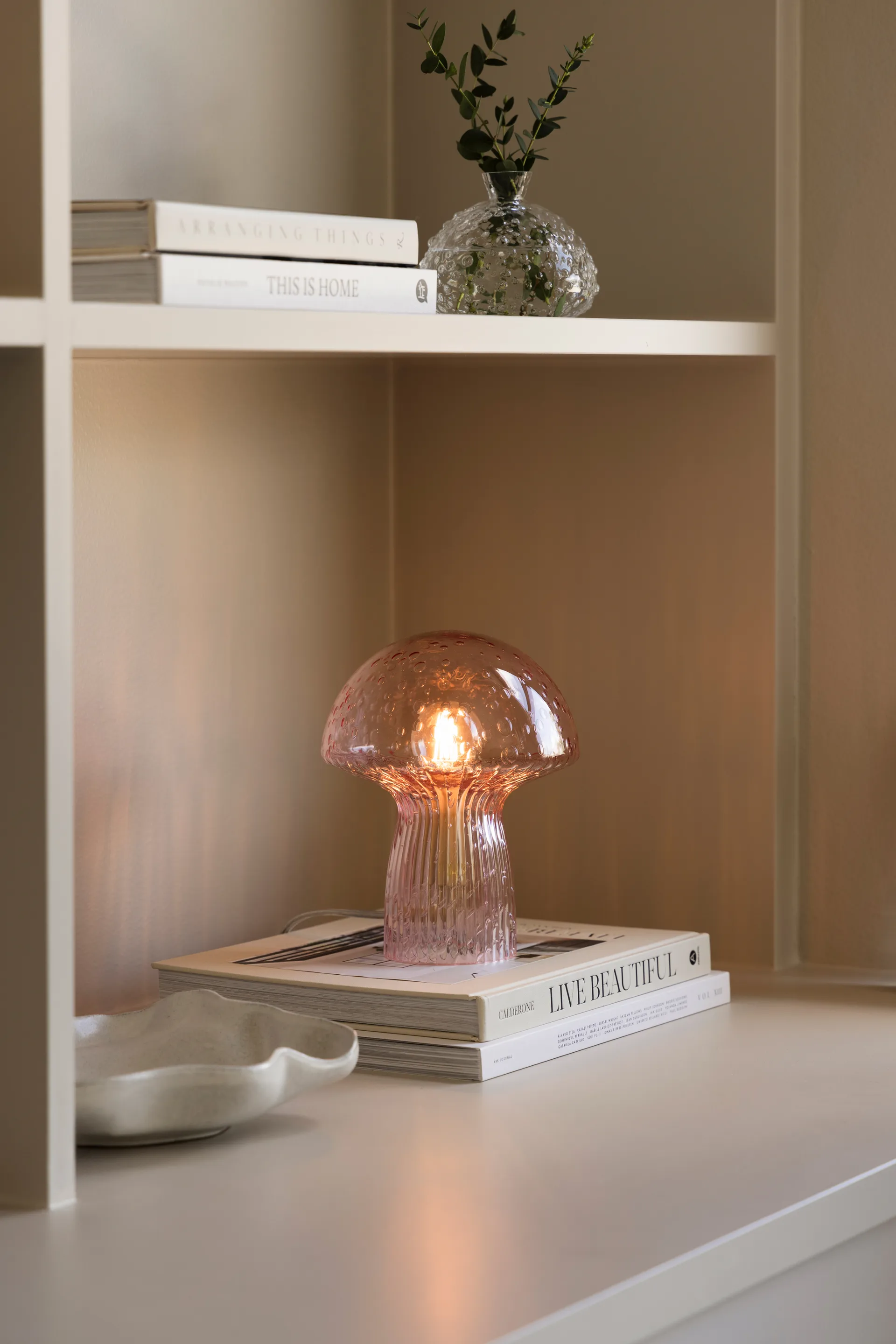 Fungo candeeiro de mesa edição limitada rosa, Ø16 cm, A:20 cm Globen Lighting