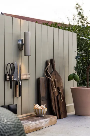 Hubble up/down aplique de parede iluminação de fachada - Aço escovado - Globen Lighting