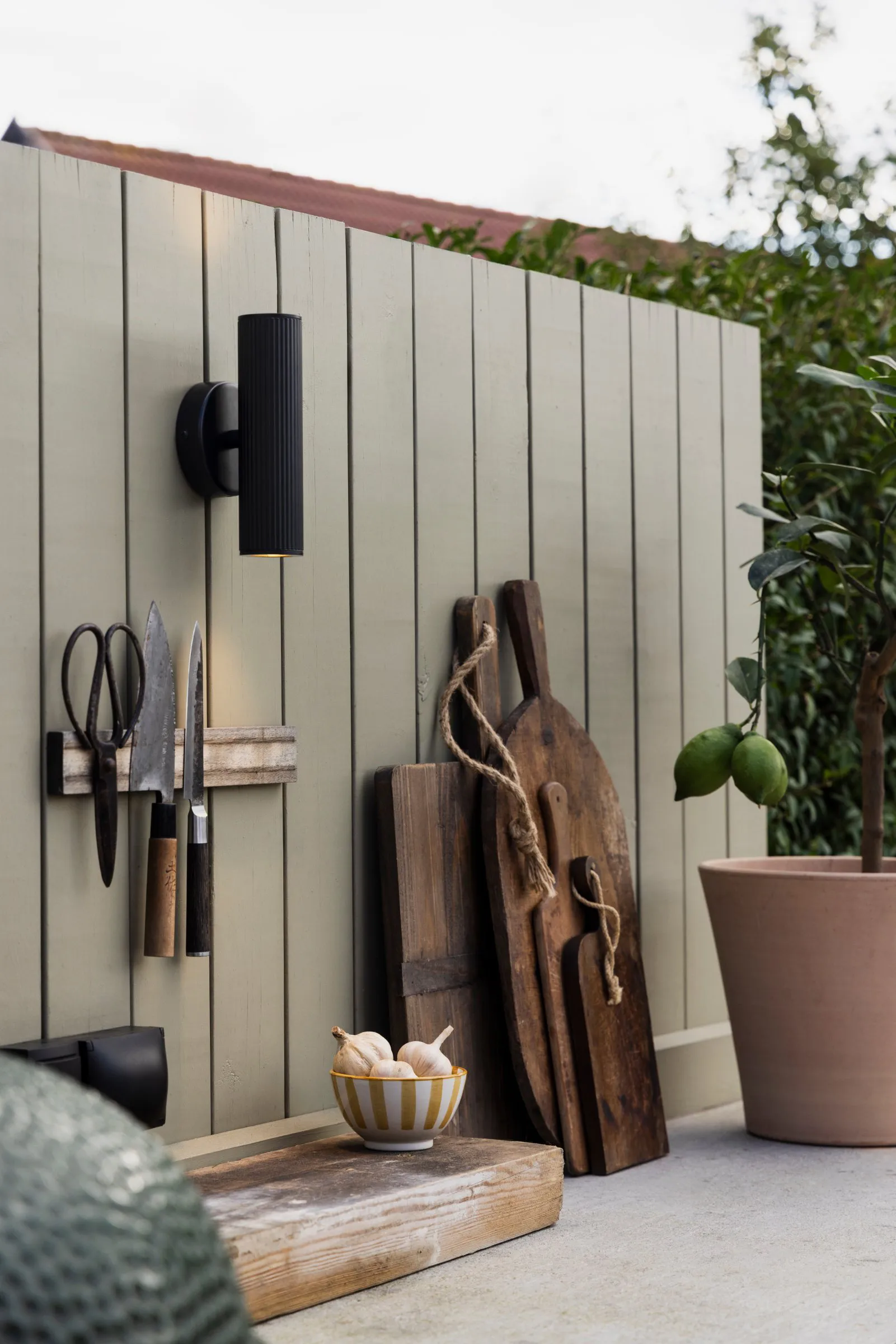 Hubble up/down aplique de parede iluminação de fachada, Preto Globen Lighting