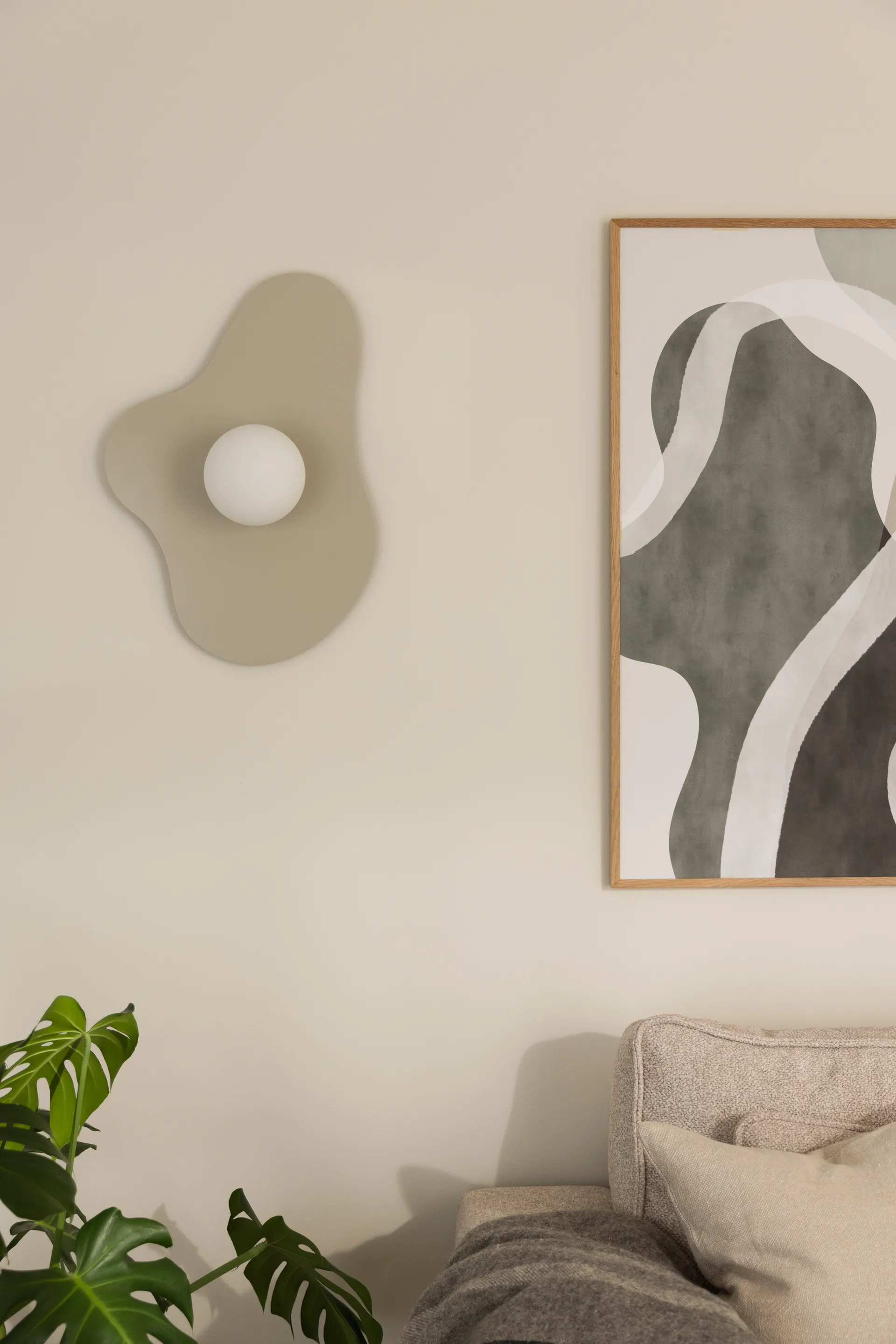 Illusion candeeiro de parede/plafon 60 cm, Bege Globen Lighting