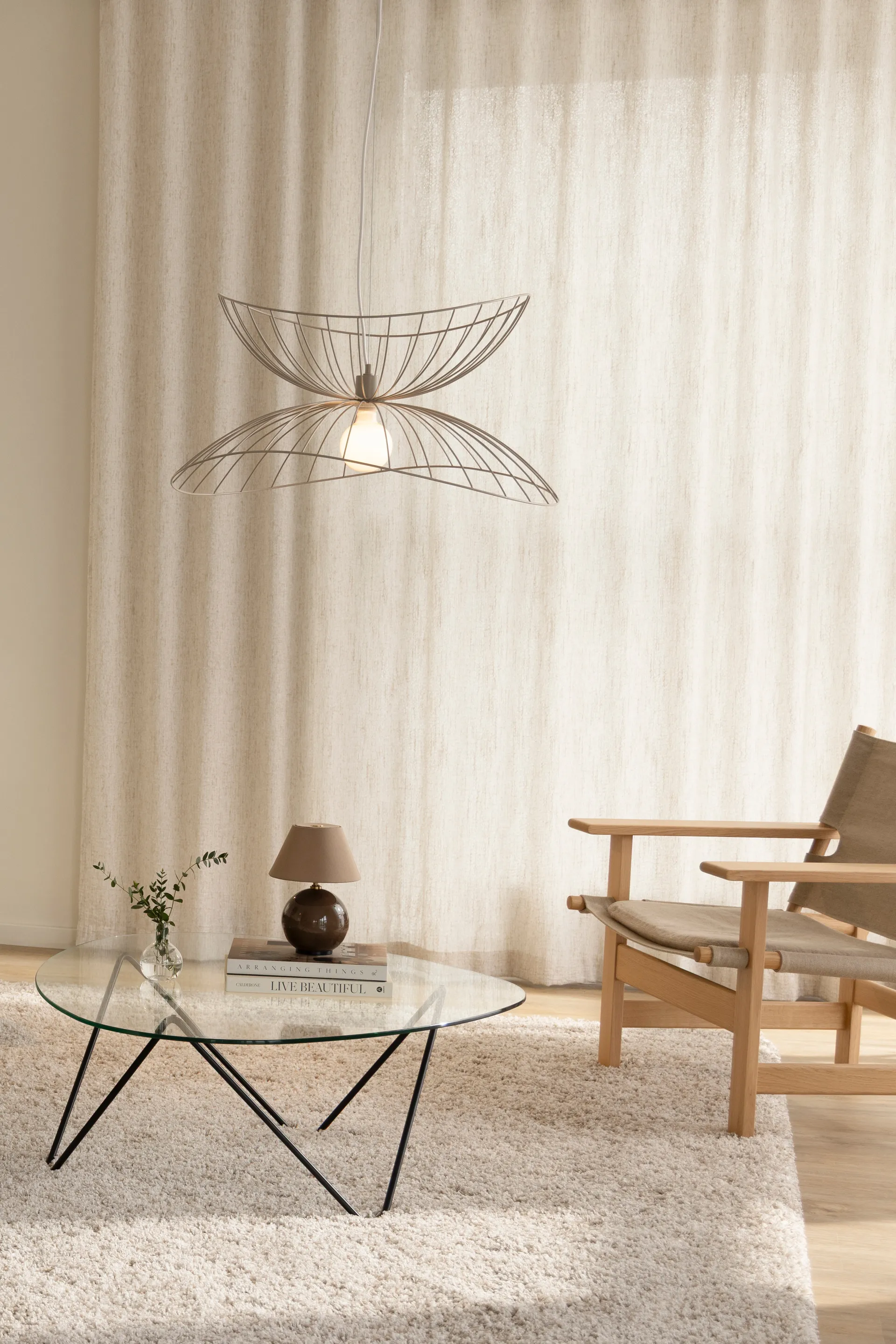 Iris 16 candeeiro de mesa portátil, Mocha Globen Lighting