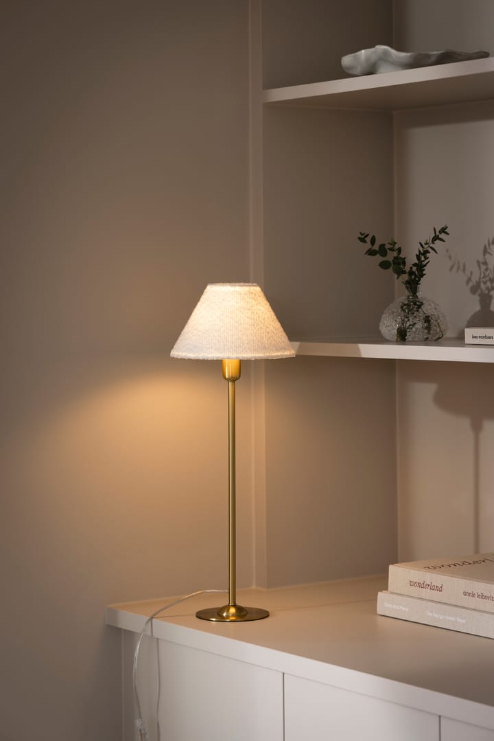Iris 20 abajur, Bouclé branco branco Globen Lighting