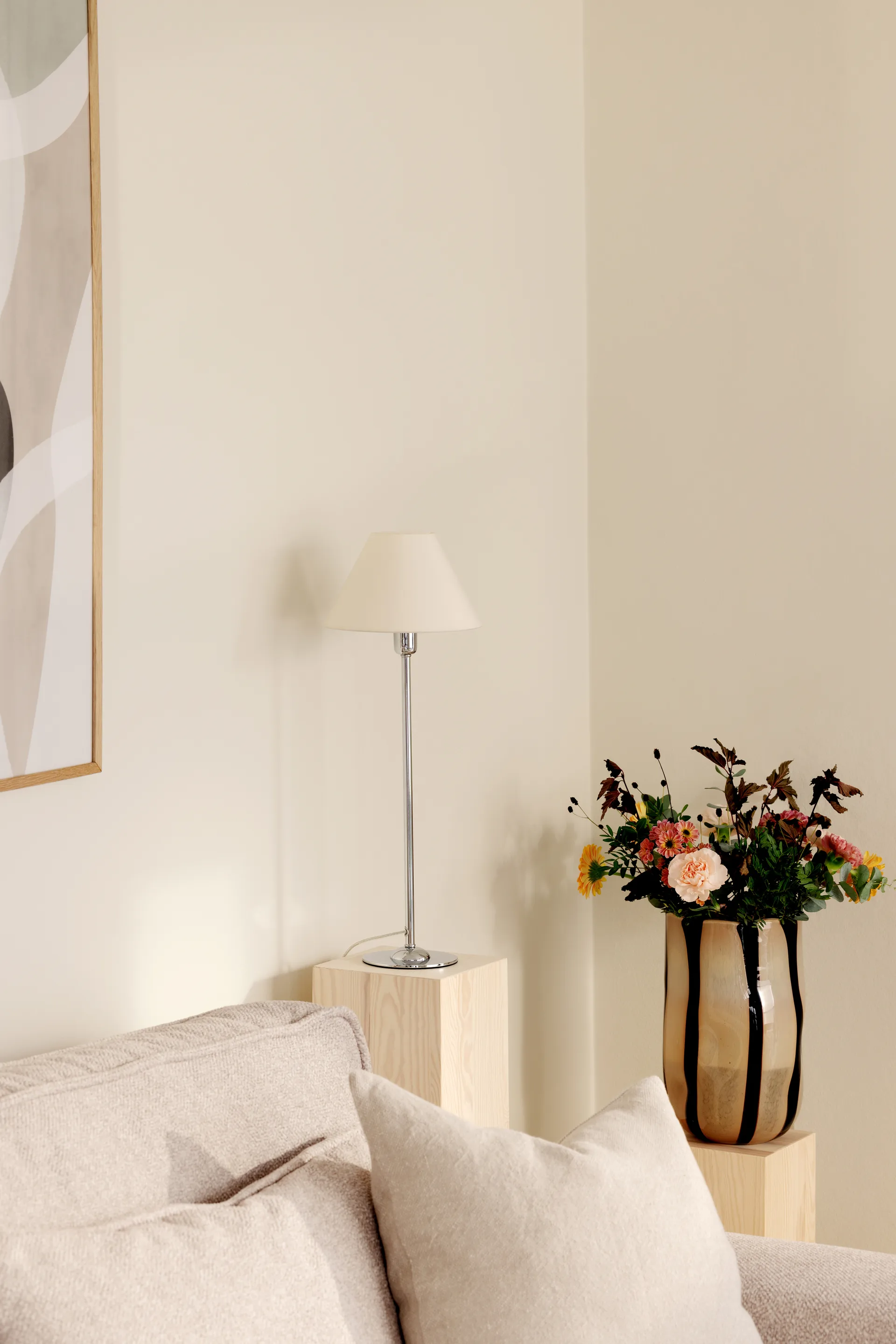 Iris 20 abajur, Creme Globen Lighting