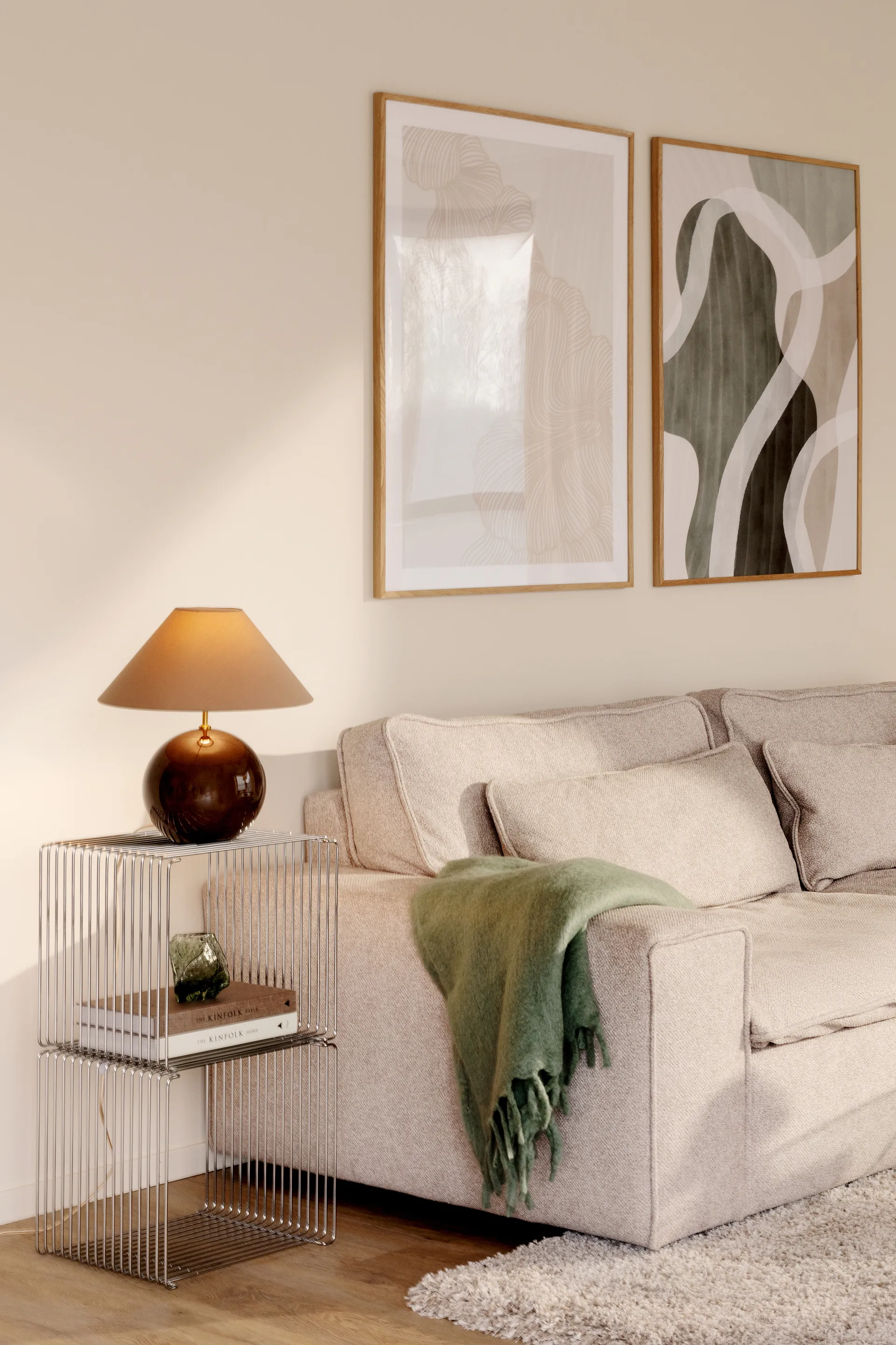 Iris 35 candeeiro de mesa 39 cm, Marrom escuro Globen Lighting