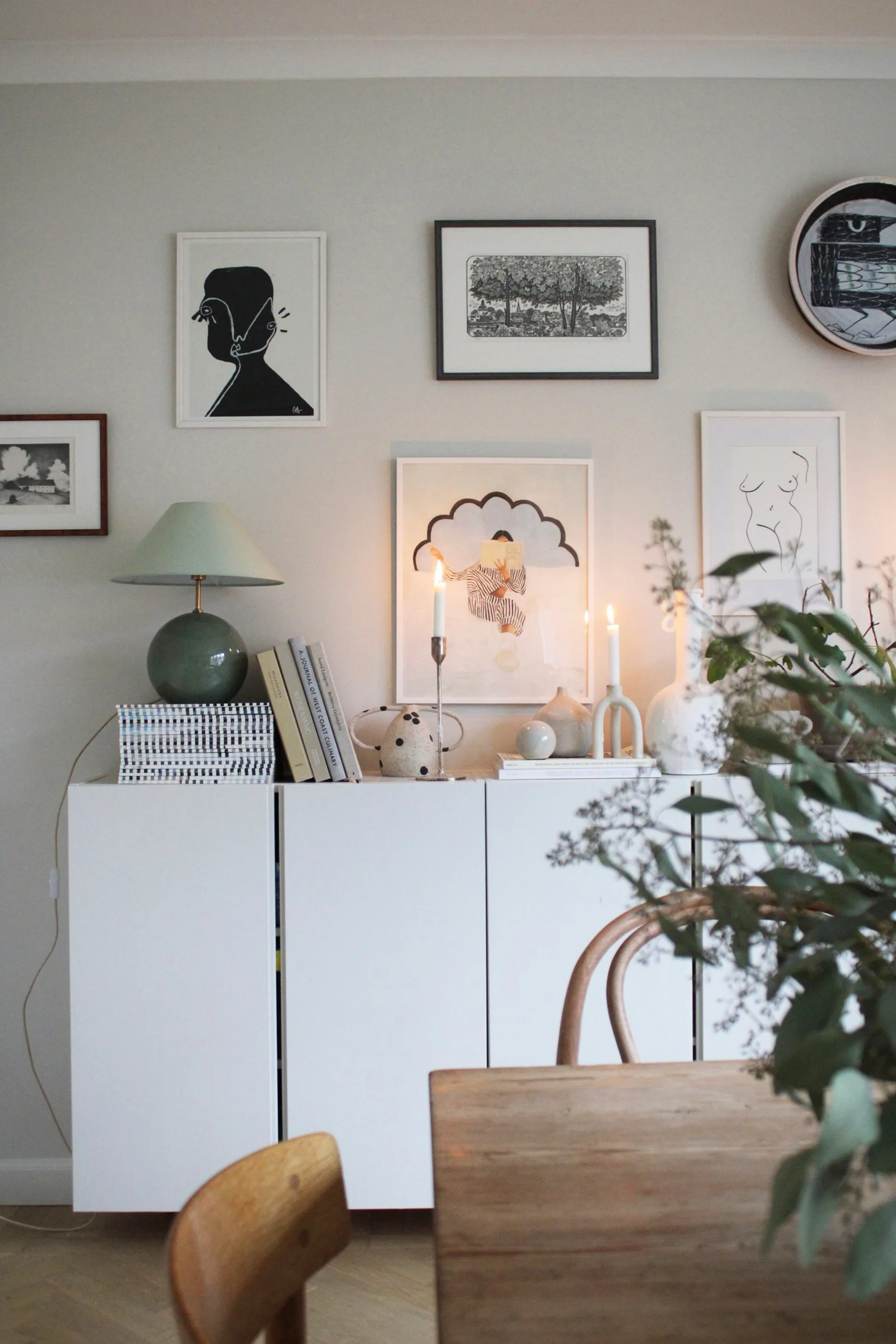 Iris 35 candeeiro de mesa 39 cm, Verde Globen Lighting