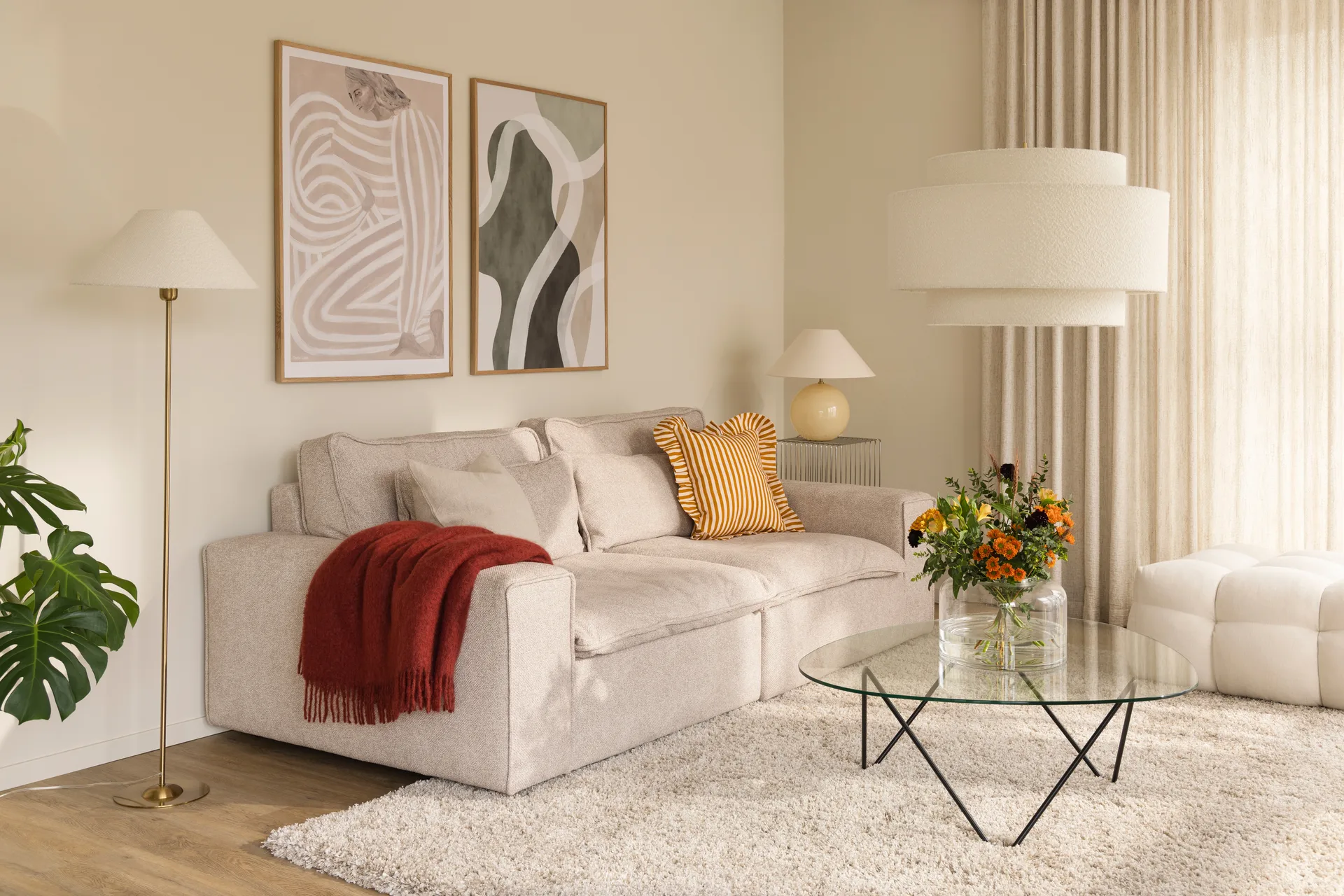 Iris 45 candeeiro de mesa, Branco Globen Lighting