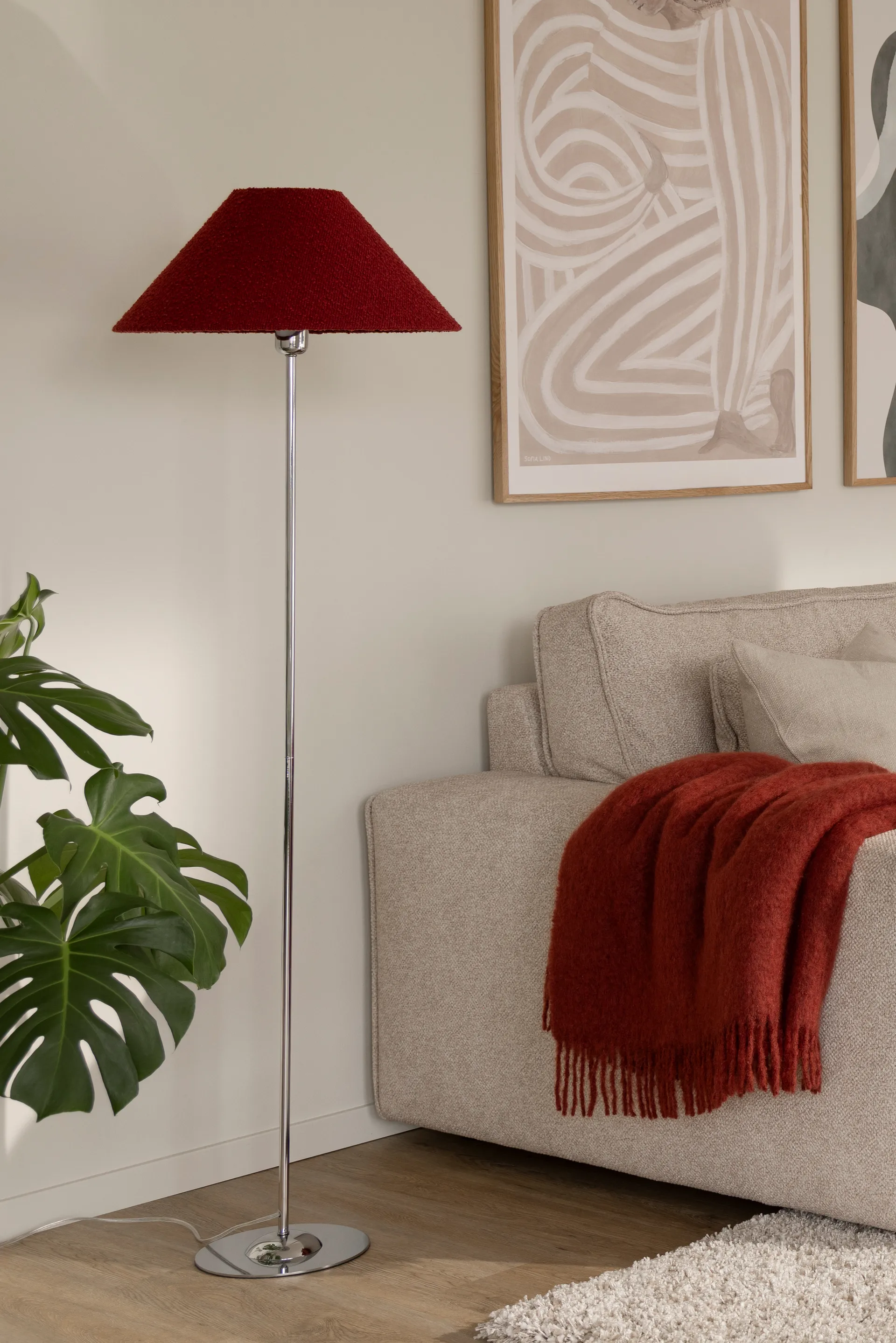 Iris base para candeeiro de pé, Cromado Globen Lighting