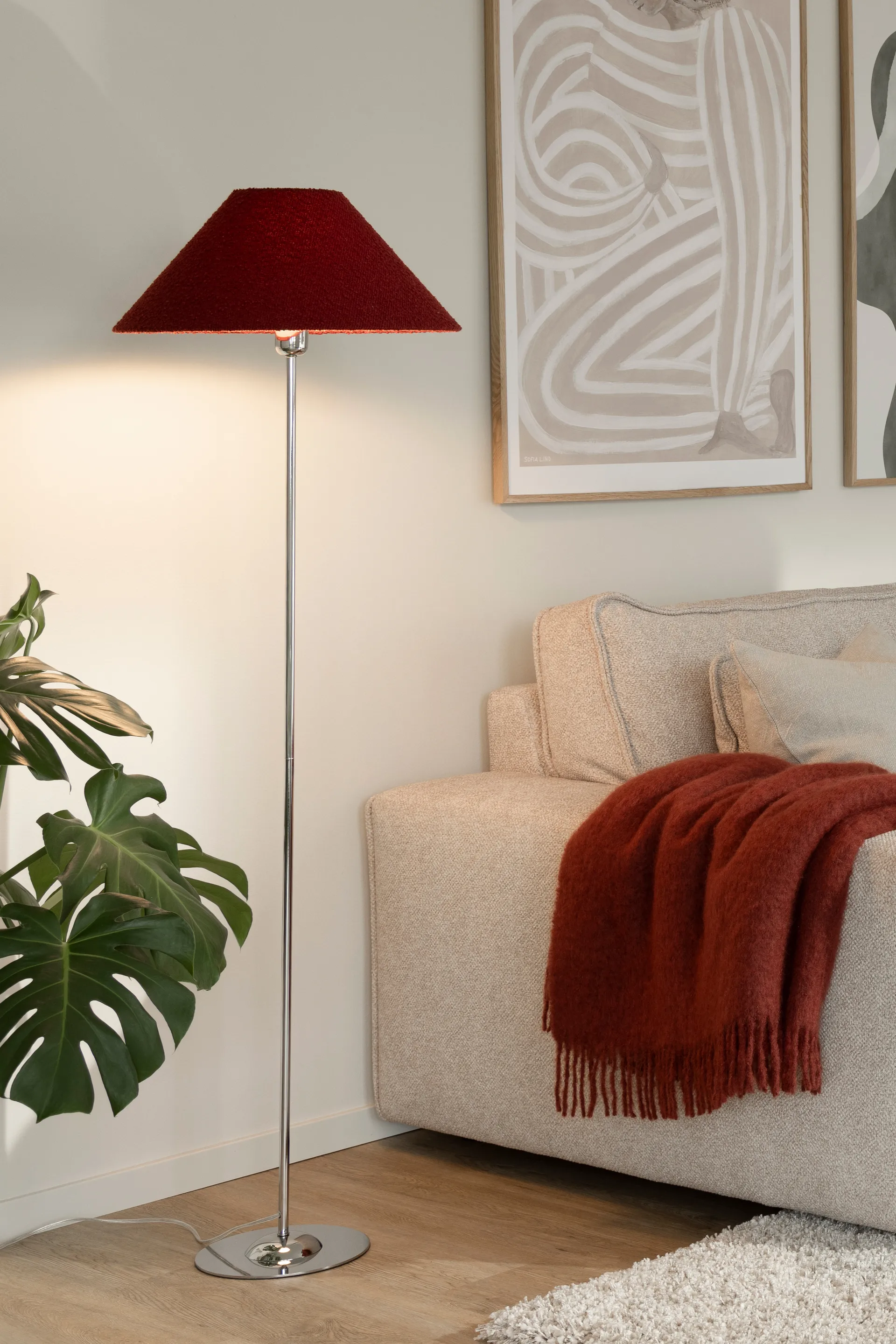 Iris base para candeeiro de pé, Cromado Globen Lighting